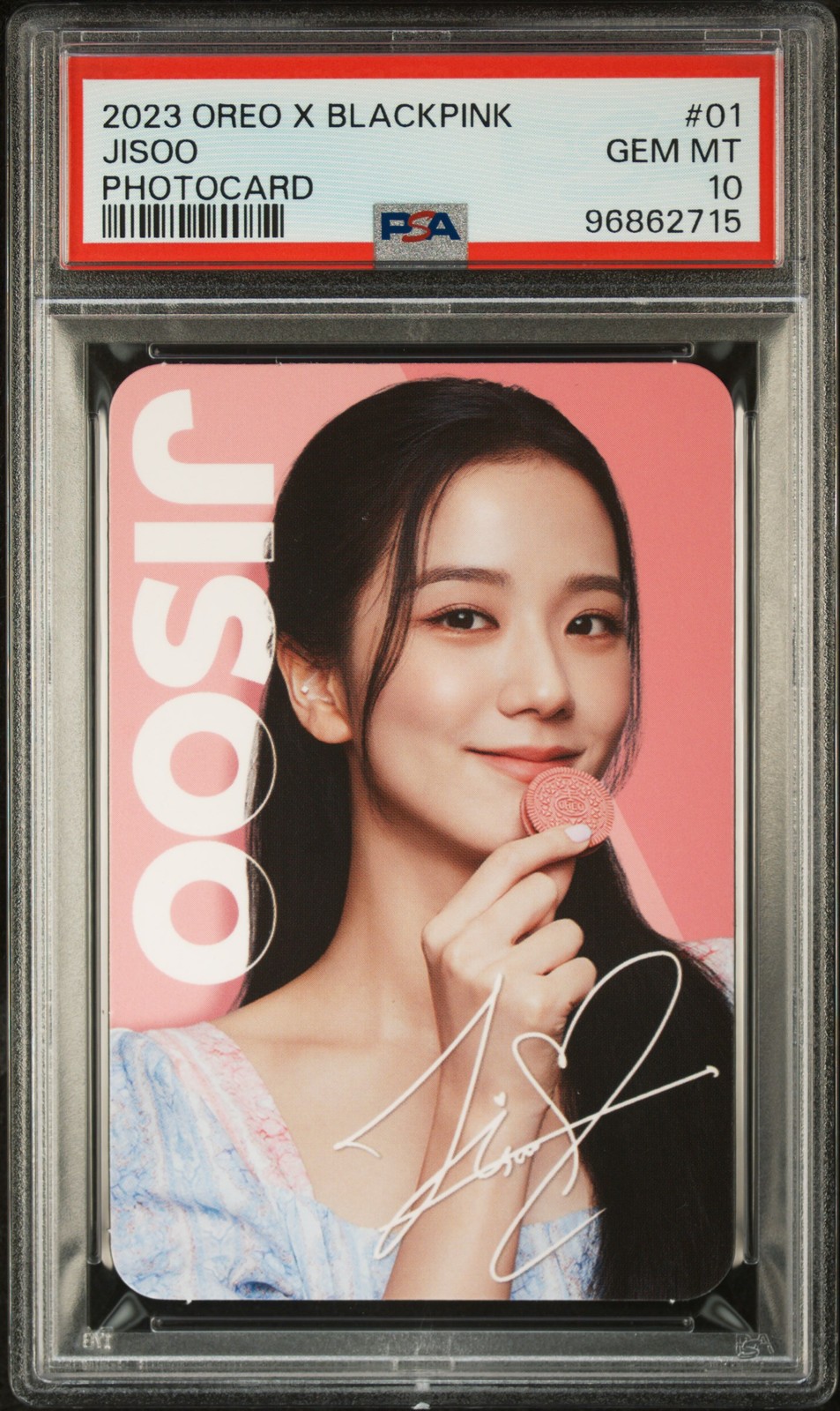 2023 OREO X BLACKPINK PHOTOCARDS #01 JISOO PSA 10