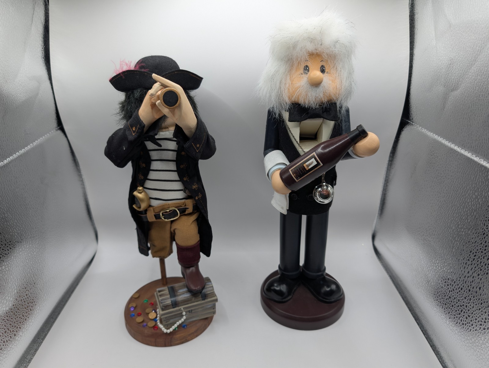 Vtg Lot of 2 Zims Wood Nutcracker Figures