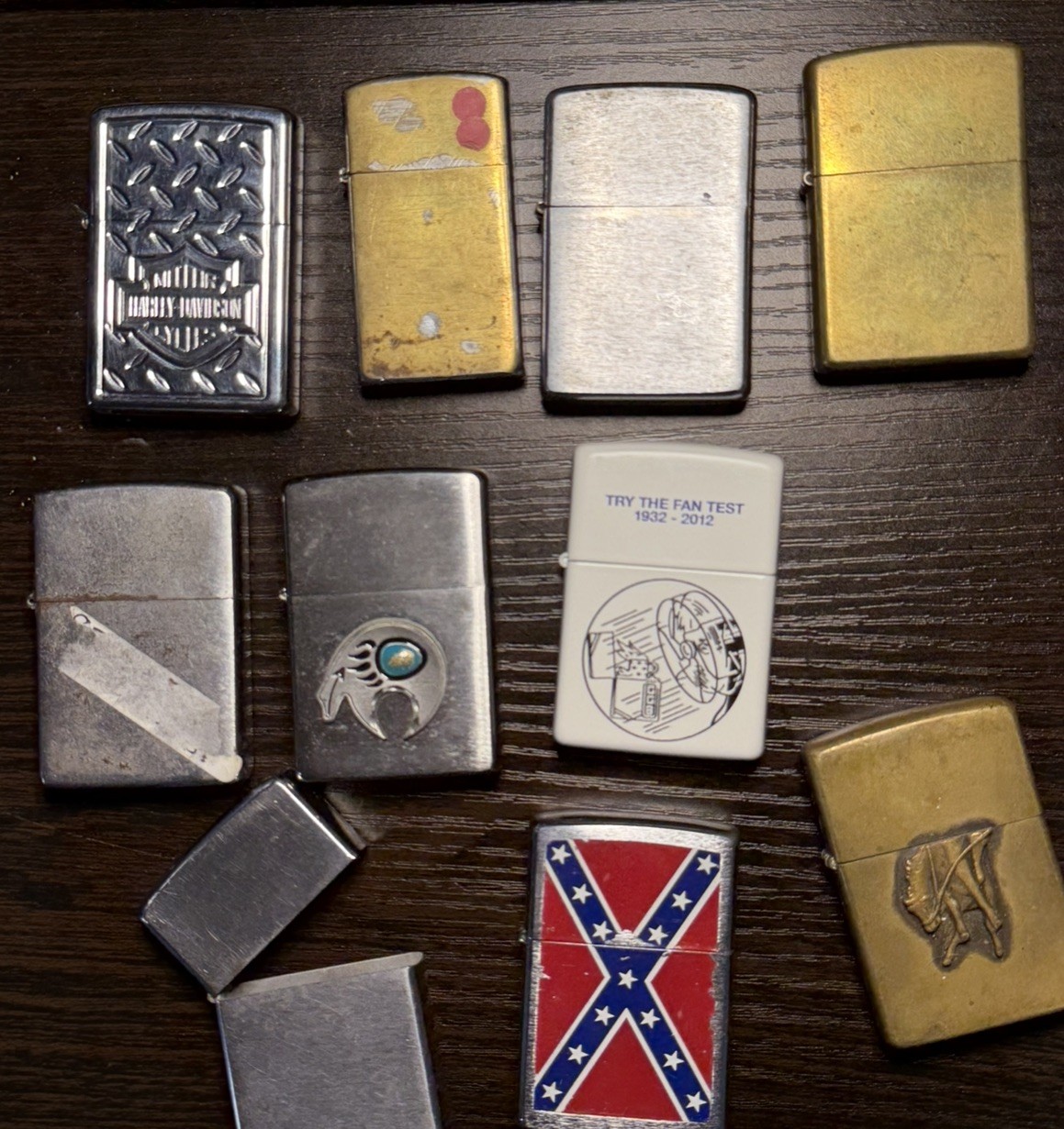 Lot Of 10 Used Vintage Zippos 1960s-2000s Lot Of 10 Used Vintage Zippos 1960s-2000s