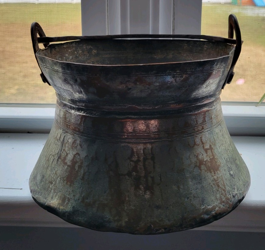 Antique Hammered Copper Bucket