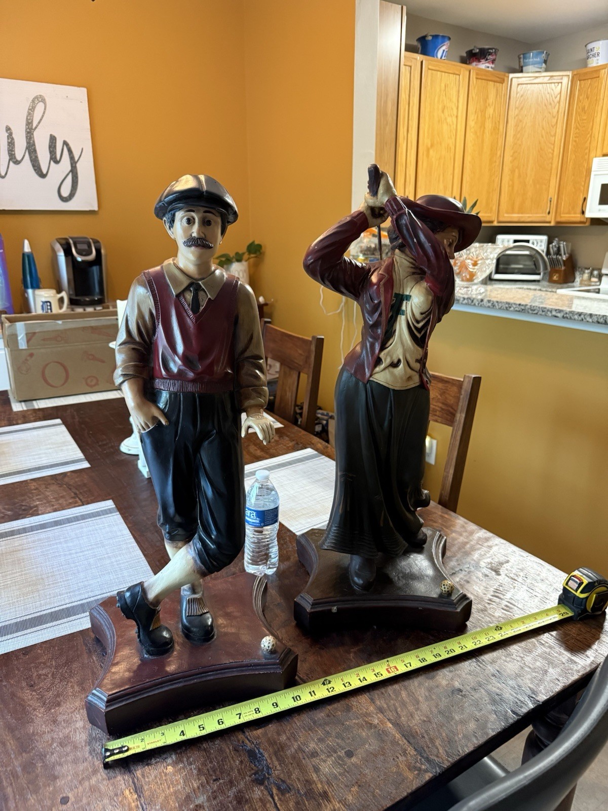 1950 vintage golfers 27 inch resin