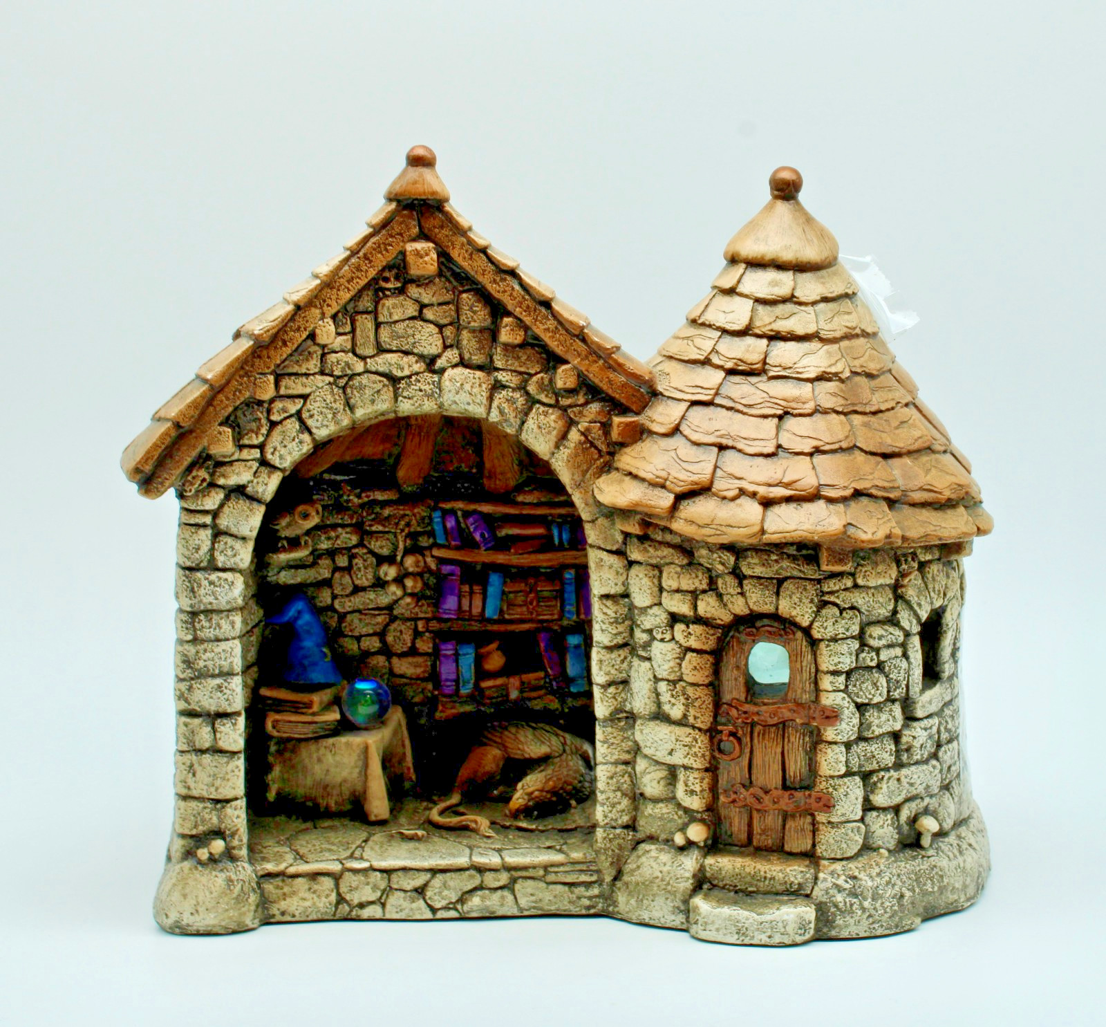 RARE RETIRED Windstone Edition Wizards Retreat Candle Lamp By Pena W/ Box & Tag