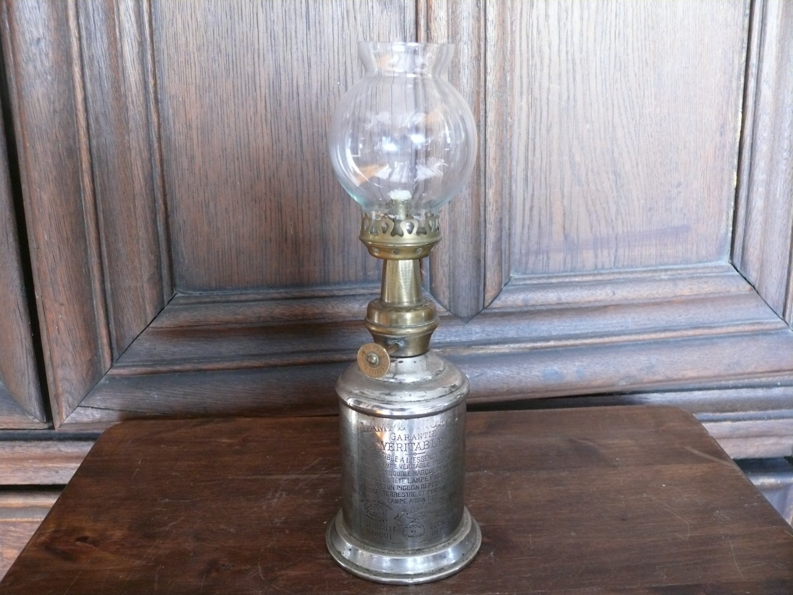 Lamp Pigeon French Petrol/Kerosene Lamp Railwayman Lamp Circa 1900-1930