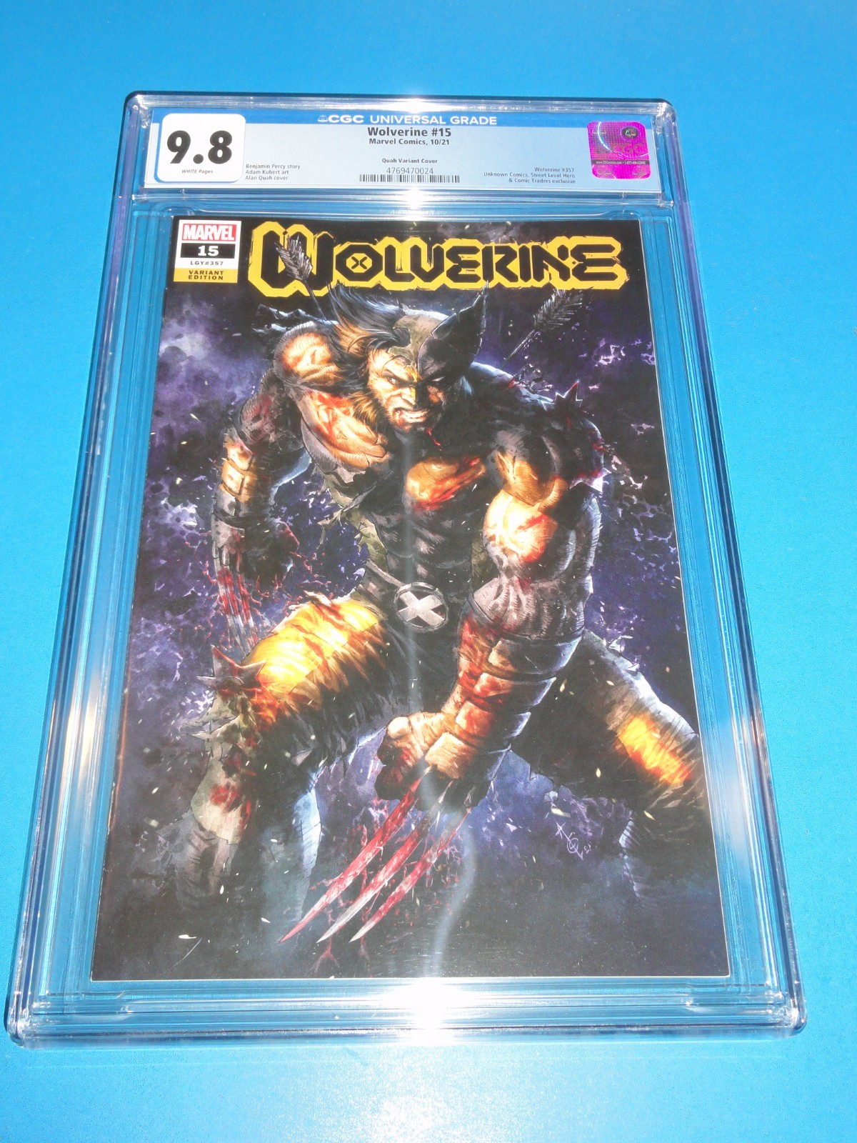 Wolverine #15 Rare Quah variant CGC 9.8 NM/M Gorgeous Gem Wow