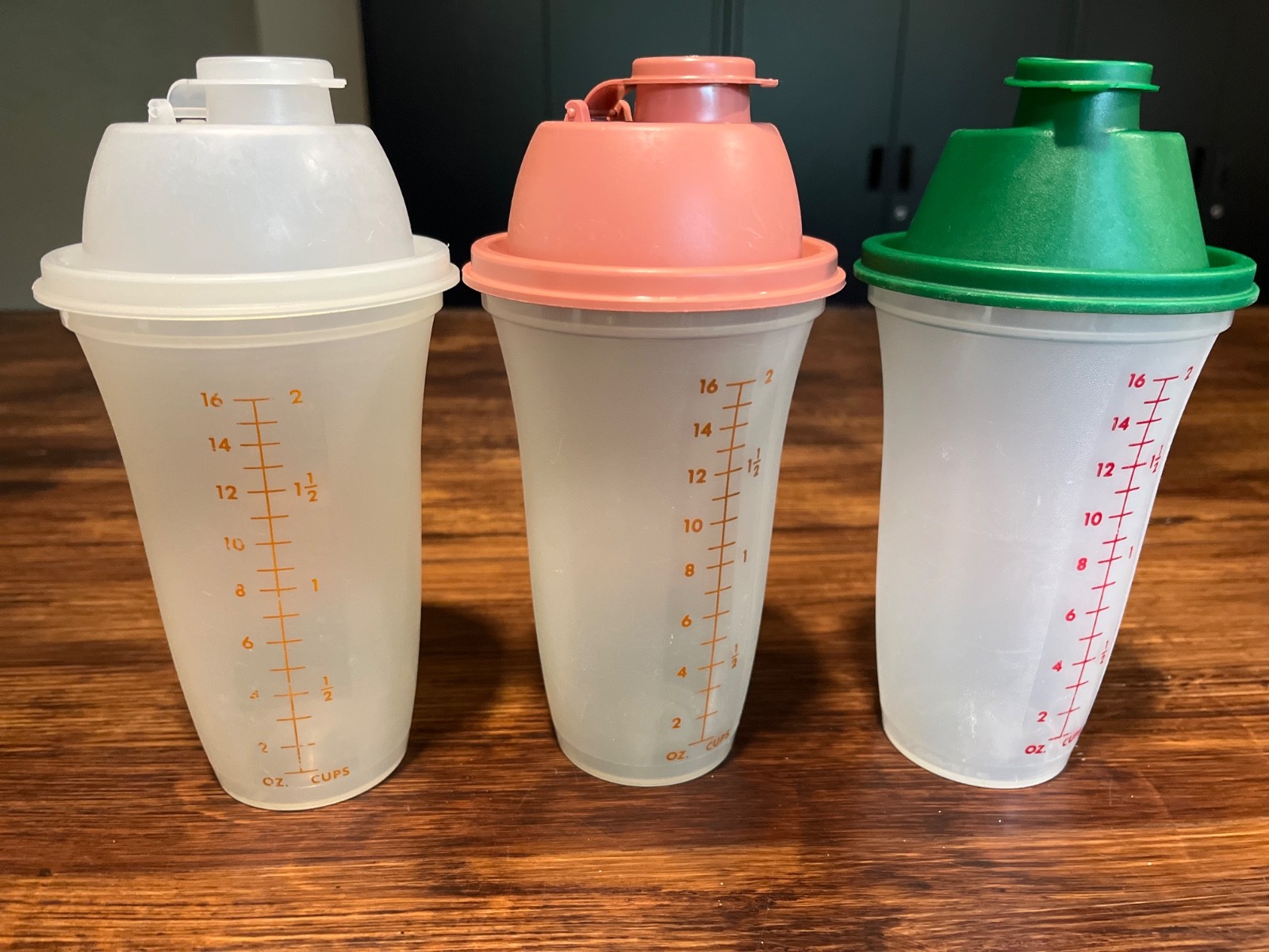 Vintage Tupperware Shake And Take Mixing Containers Lot of 3