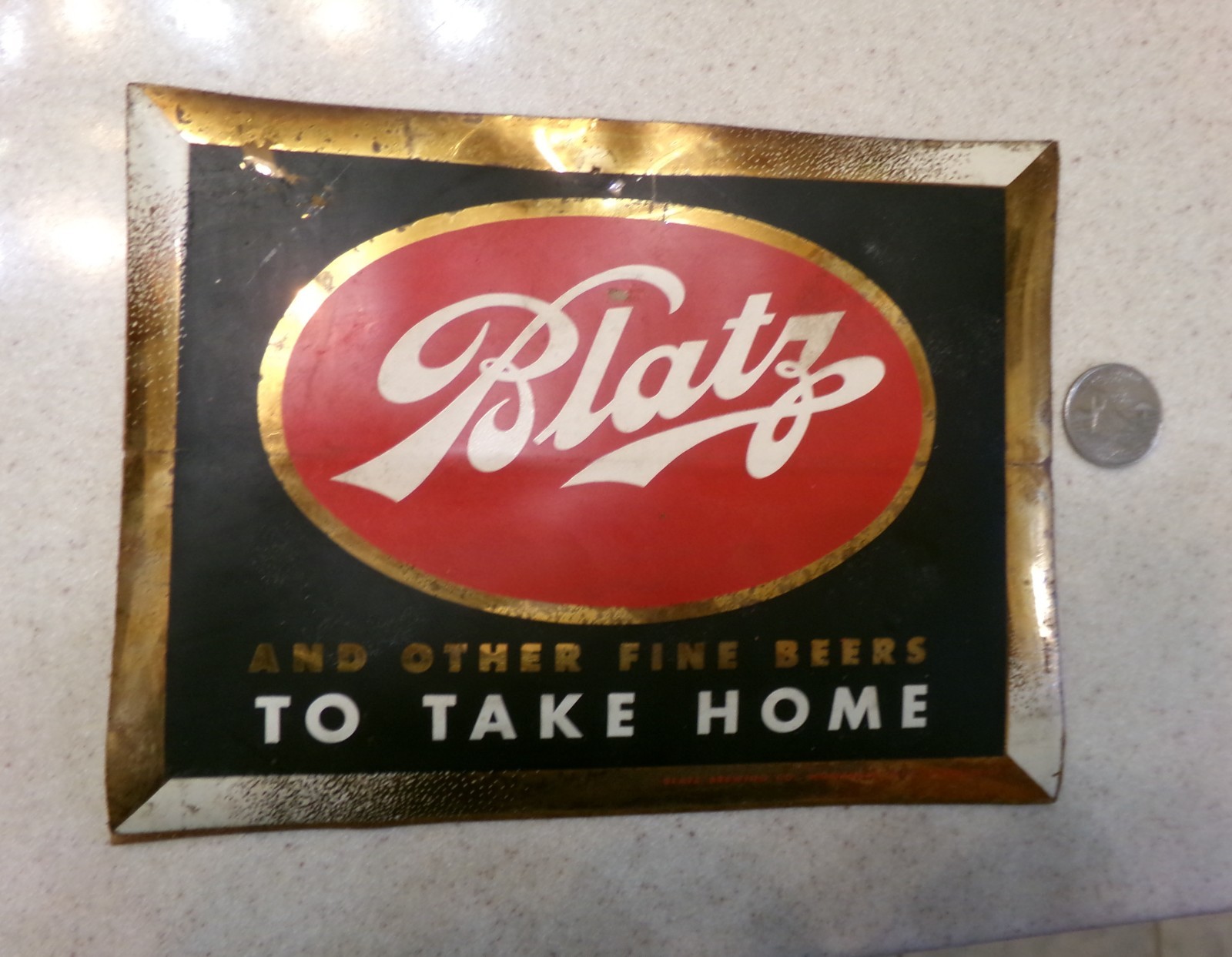 1950's BLATZ beer cooler sticker sign MILWAUKEE