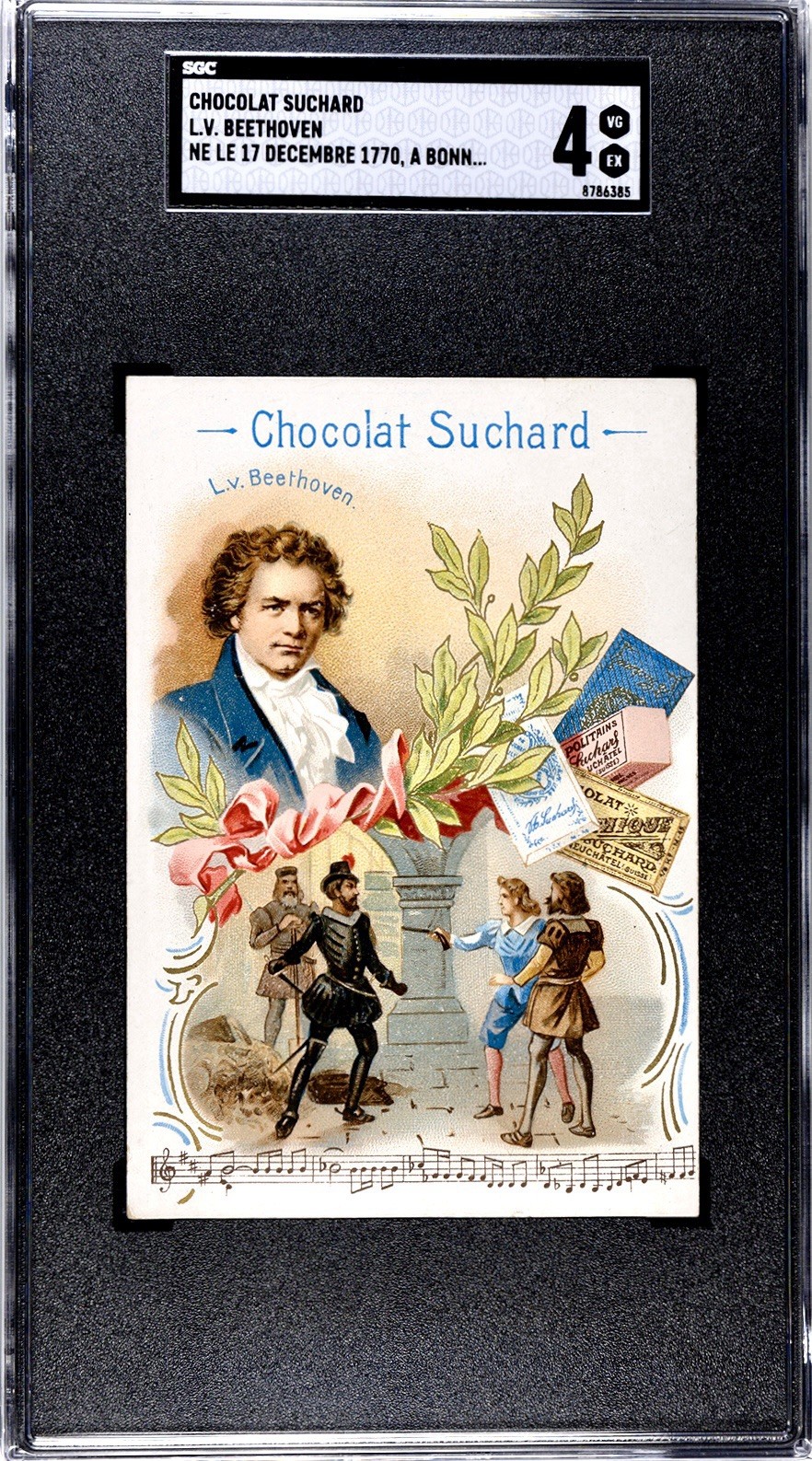Chocolat Suchard Ludwig Van Beethoven Composers SGC 4 - c1900s Chocolat Suchard Ludwig Van Beethoven Composers SGC 4 - c1900s