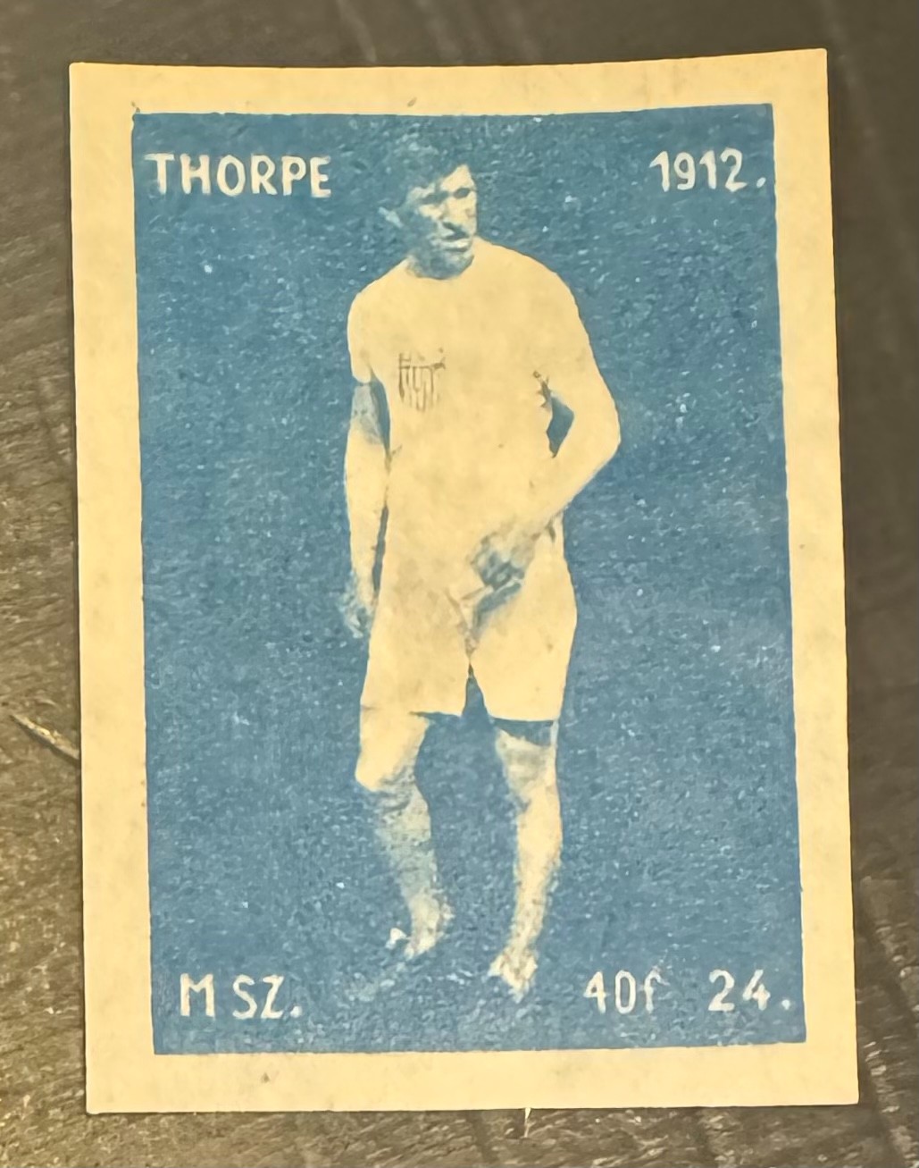 1960 Hungarian Matchcover #24 Jim Thorpe Ultra Rare and in outstanding condition 1960 Hungarian Matchcover #24 Jim Thorpe Ultra Rare and in outstanding condition