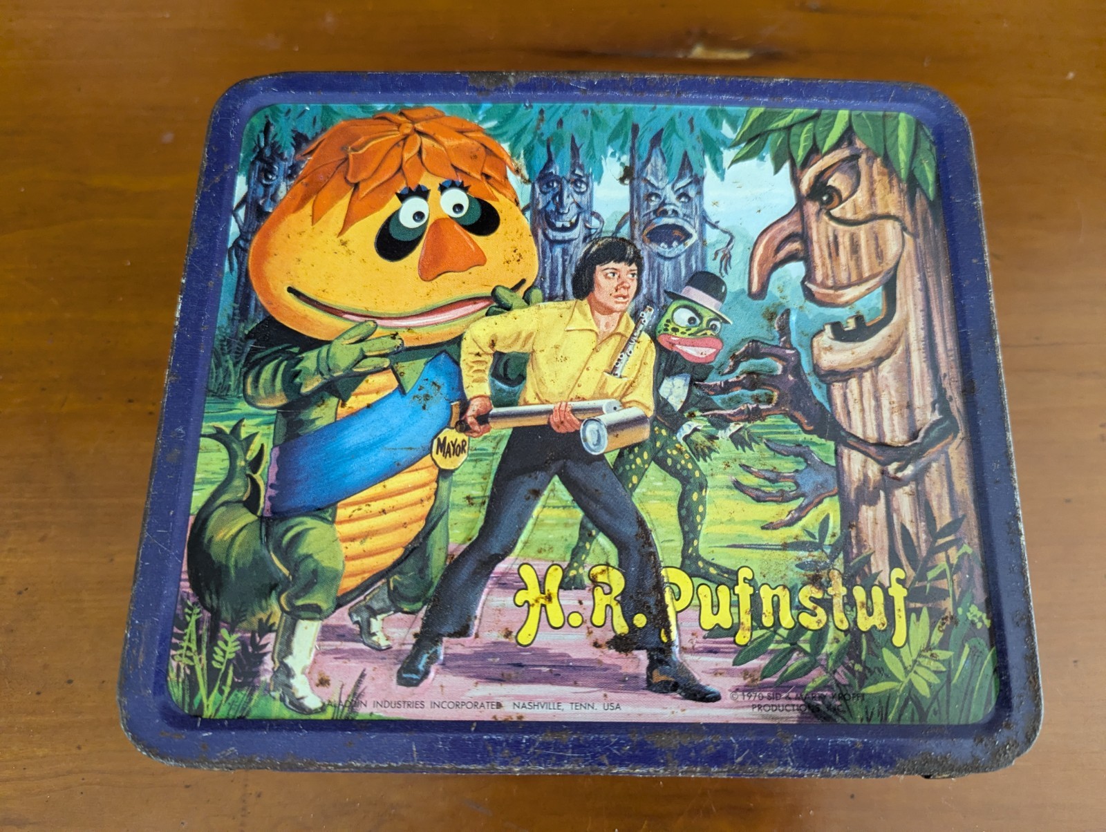 Vintage Aladdin H.R. Pufnstuf Metal Lunchbox Metal Construction - No Thermos Vintage Aladdin H.R. Pufnstuf Metal Lunchbox Metal Construction - No Thermos