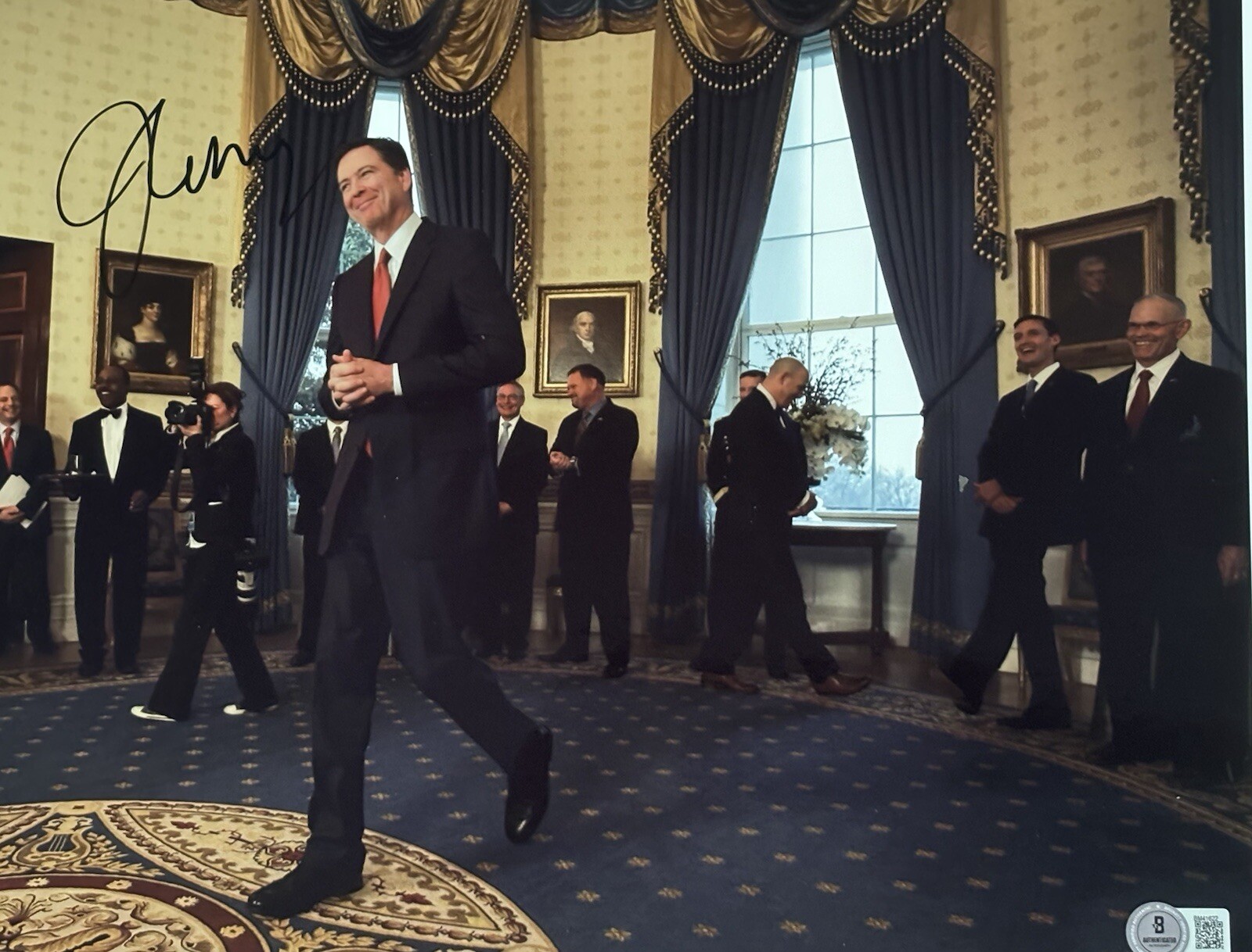 James Comey FBI Director Signed 11x14 Photo BAS COA Autograph Donald Trump 