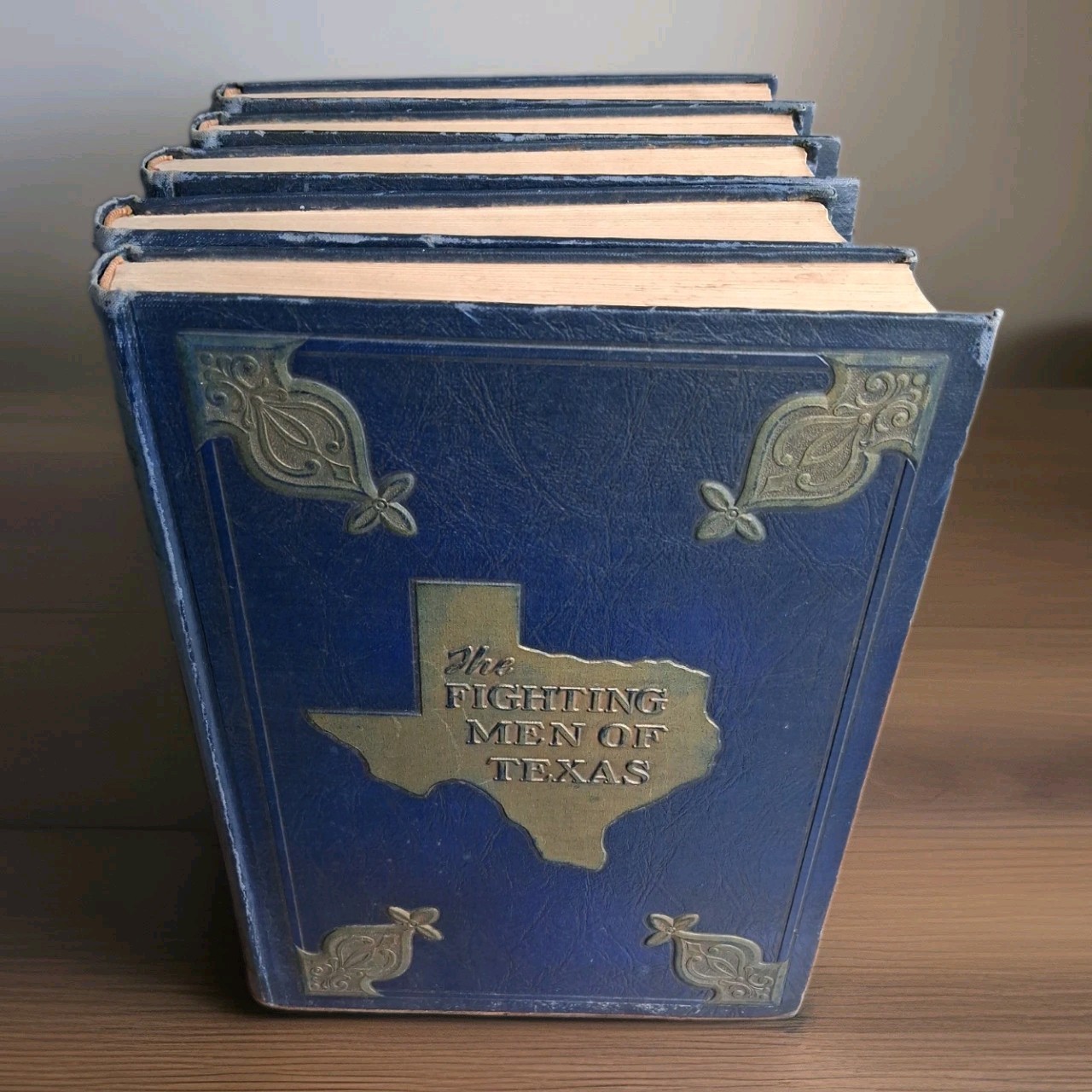 The Fighting Men Of Texas  Dedication 5 - Volume HC Book Set Texan Soldiers WW-2
