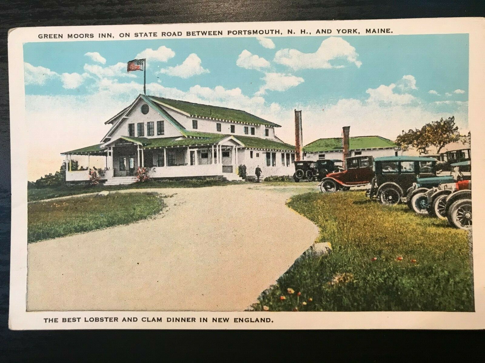 Vintage Postcard 1915-1930 Green Moors Inn State Rd. Portsmouth, NH York Me. Vintage Postcard 1915-1930 Green Moors Inn State Rd. Portsmouth, NH York Me.