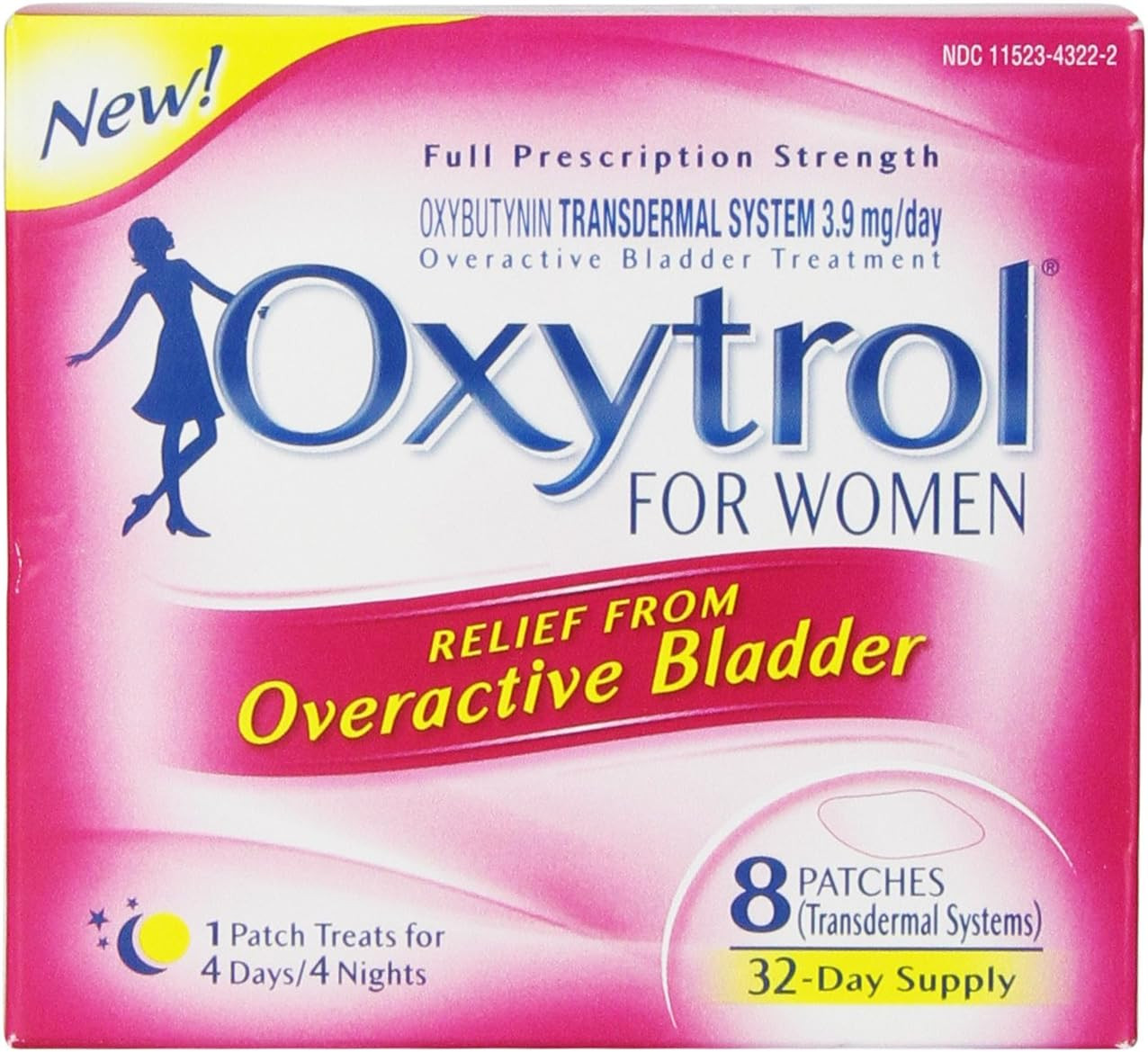 Oxytrol Transdermal Patch for Women's Overactive Bladder, 8 Count