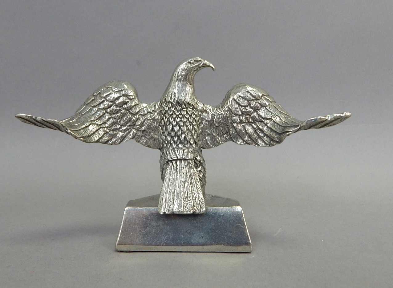 Jac Zagoory Pewter USA Eagle Pen Holder Stand Desk Sculpture Art Figurine Jac Zagoory Pewter USA Eagle Pen Holder Stand Desk Sculpture Art Figurine