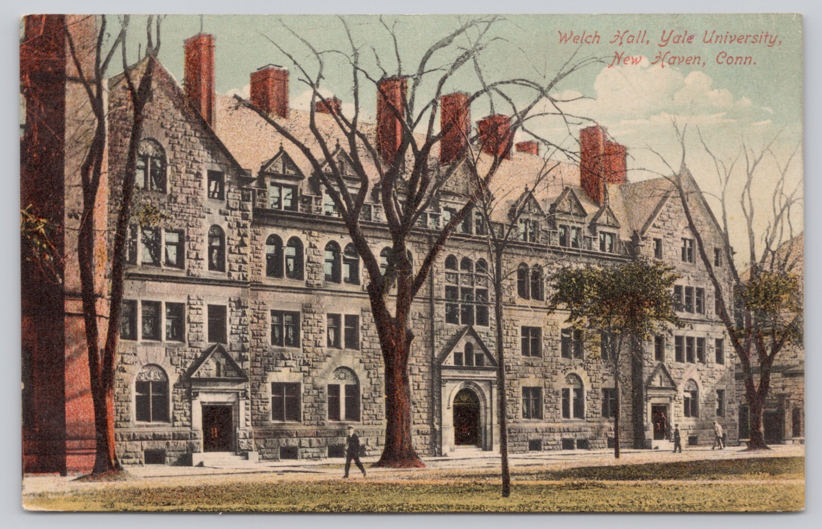 Postcard New Haven Connecticut Yale University Welch Hall c1909 Postcard New Haven Connecticut Yale University Welch Hall c1909