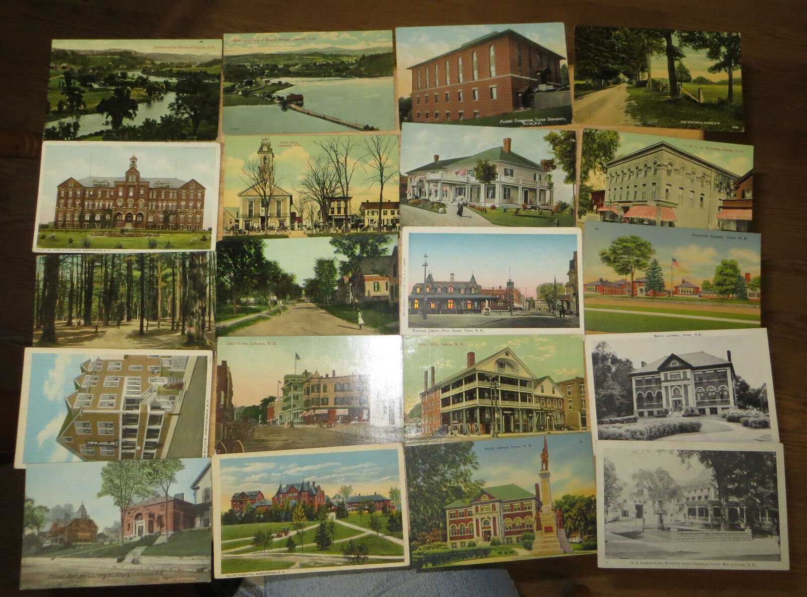 Vintage Lot of 52 New Hampshire Unused Postcards - architecture homes landscapes