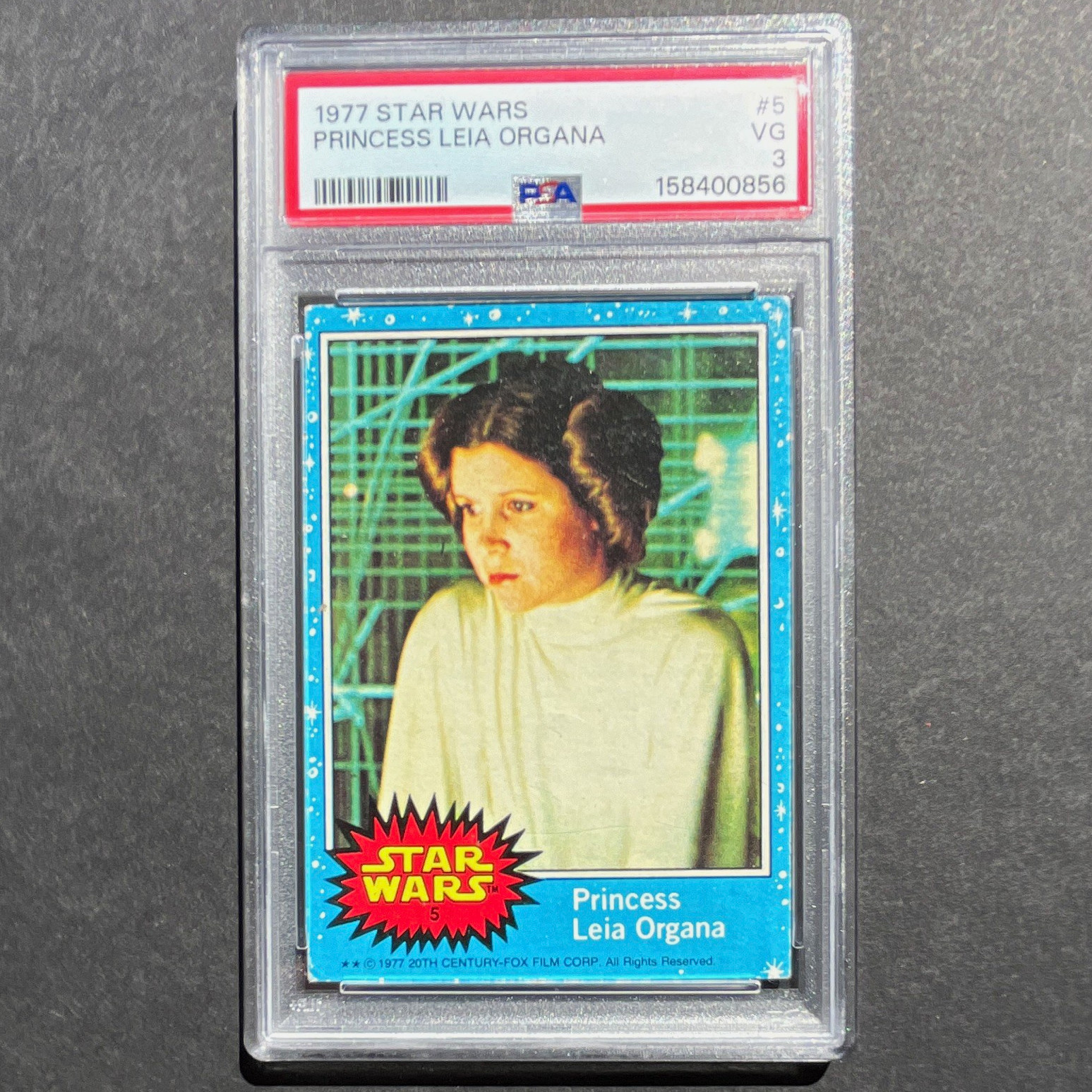 Topps 1977 Star Wars Series 1 Base Set #5 Princess Leia Organa PSA 3 Card Topps 1977 Star Wars Series 1 Base Set #5 Princess Leia Organa PSA 3 Card