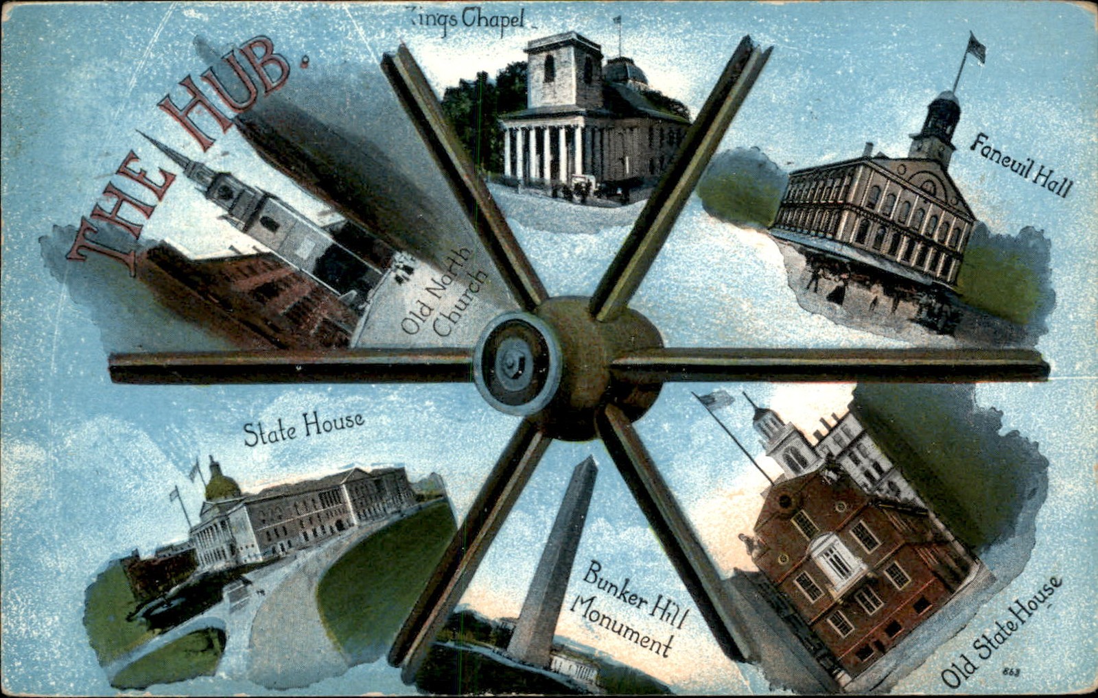 Boston MA The Hub Embossed Mason Bros. & Co. c1910 Vintage Postcard Boston MA The Hub Embossed Mason Bros. & Co. c1910 Vintage Postcard