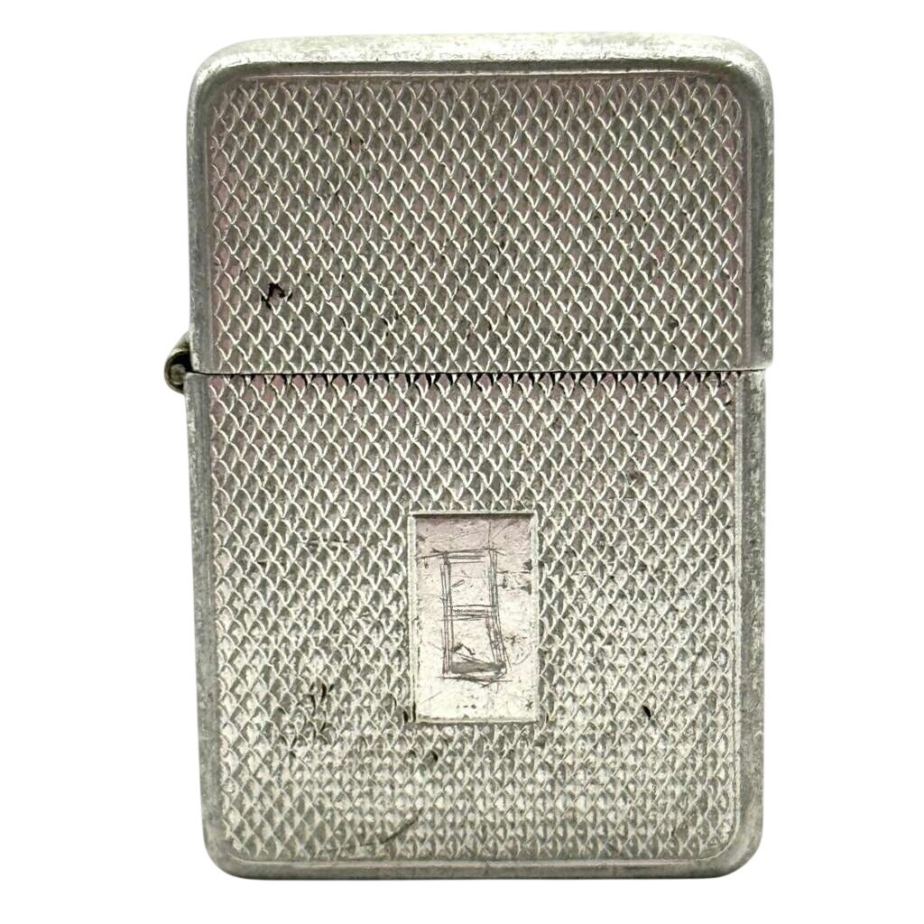 Vintage Storm King Basketweave Windproof Lighter Park Sherman Insert Monogram Vintage Storm King Basketweave Windproof Lighter Park Sherman Insert Monogram