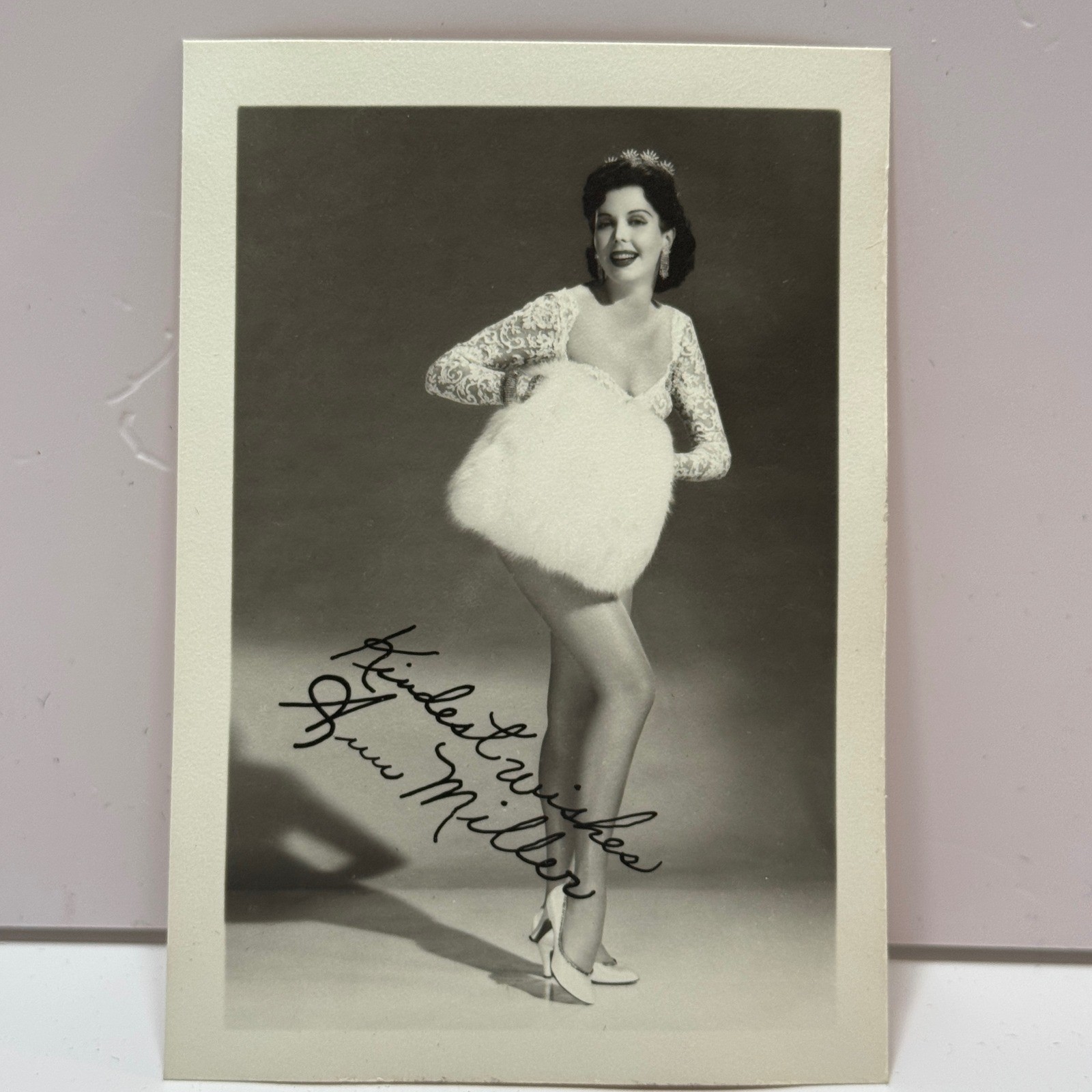 Ann Miller Vintage Signed B&W Promo Photo Hollywood Actress MGM Star Card