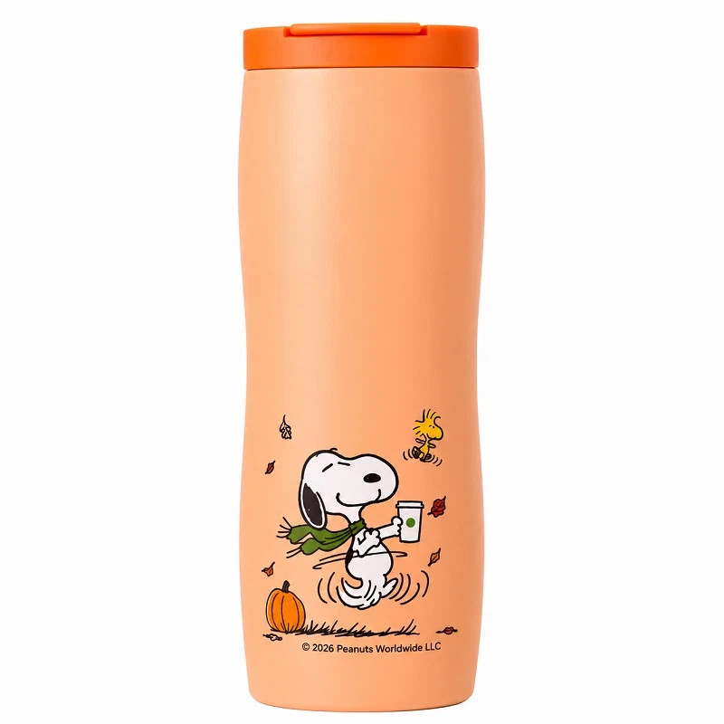 2026 Starbucks Korea Peanuts Snoopy Pumpkin Flowline Stainless Tumbler 473ml 2026 Starbucks Korea Peanuts Snoopy Pumpkin Flowline Stainless Tumbler 473ml