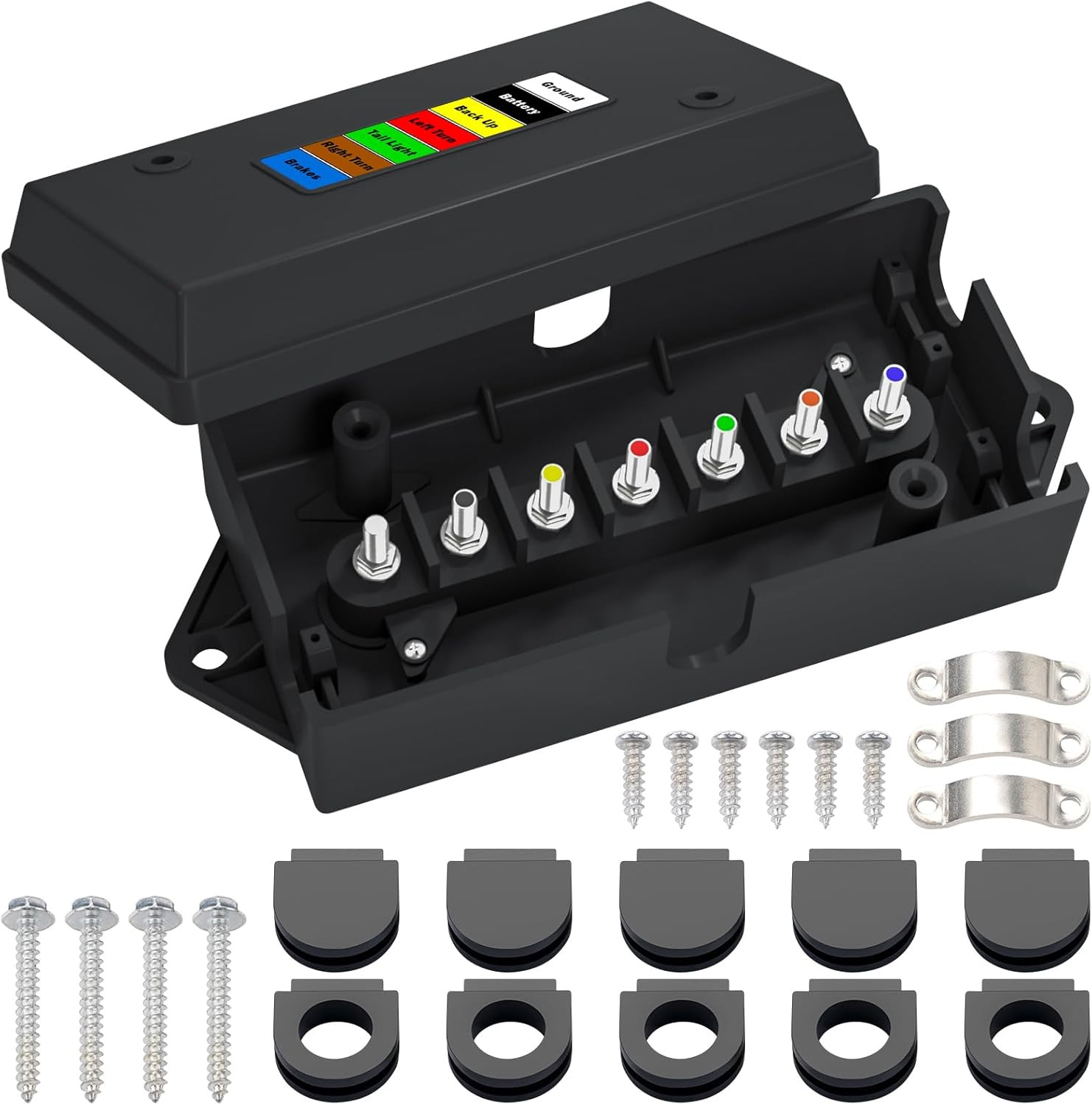 7 Way Trailer Junction Box Weatherproof 7 Pin Trailer Wiring Box 7 7 Way Trailer Junction Box Weatherproof 7 Pin Trailer Wiring Box 7