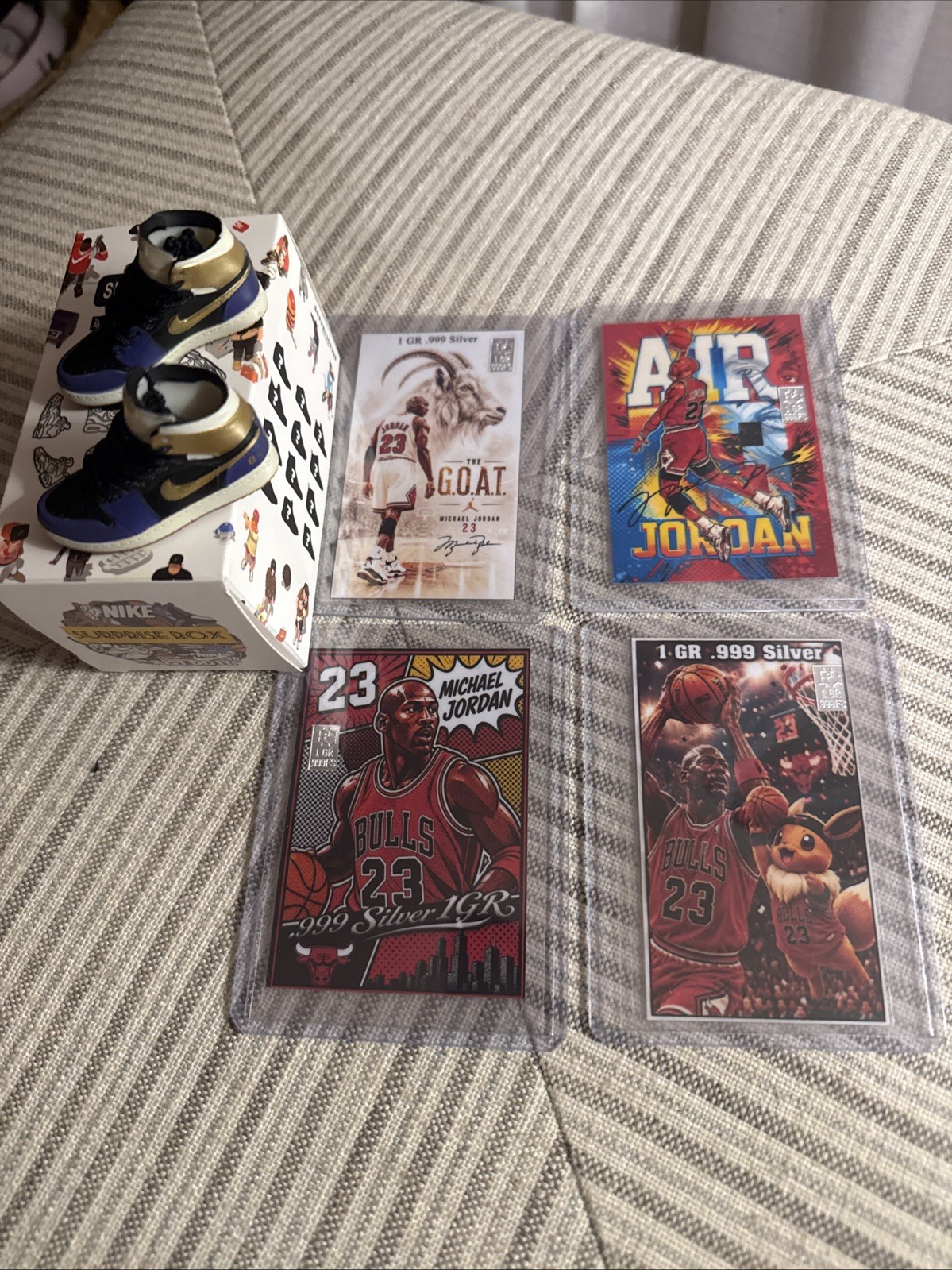 🔥MICHAEL JORDON Fan Art Card Lot with Silver Leaf 💯 1g 🔥MICHAEL JORDON Fan Art Card Lot with Silver Leaf 💯 1g