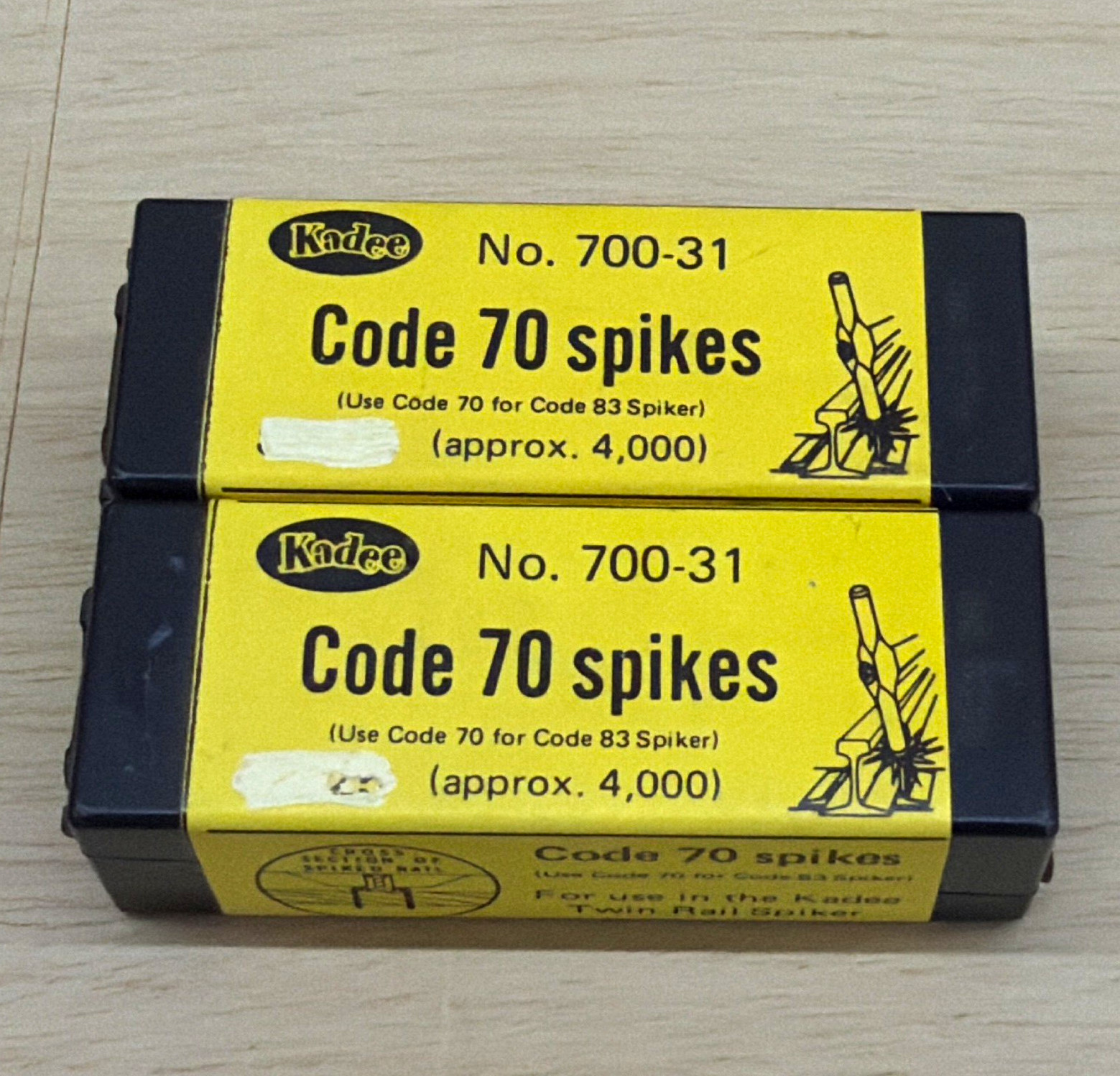 Kadee Code 70-83 Spikes No. 700-31, 2 Packs (Approx. 8,000)