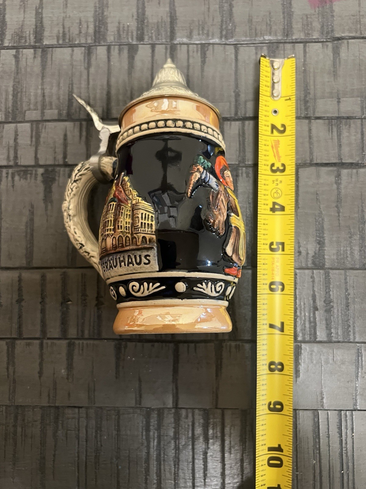 Vintage Gerz West Germany Munich Beer Stein 1/4L Hofbrauhaus Frauenkirche Lid