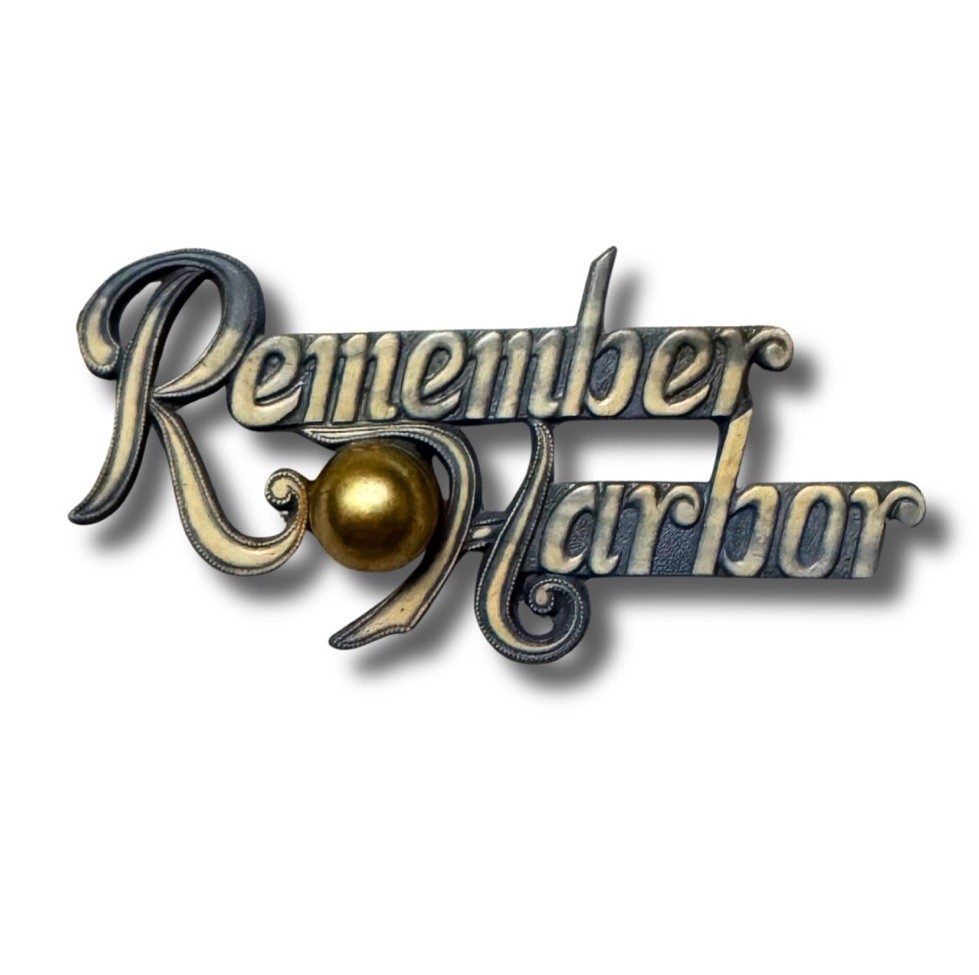WWII Remember Pearl Harbor Brooch Pin Vintage Stylerite Homefront Sweetheart