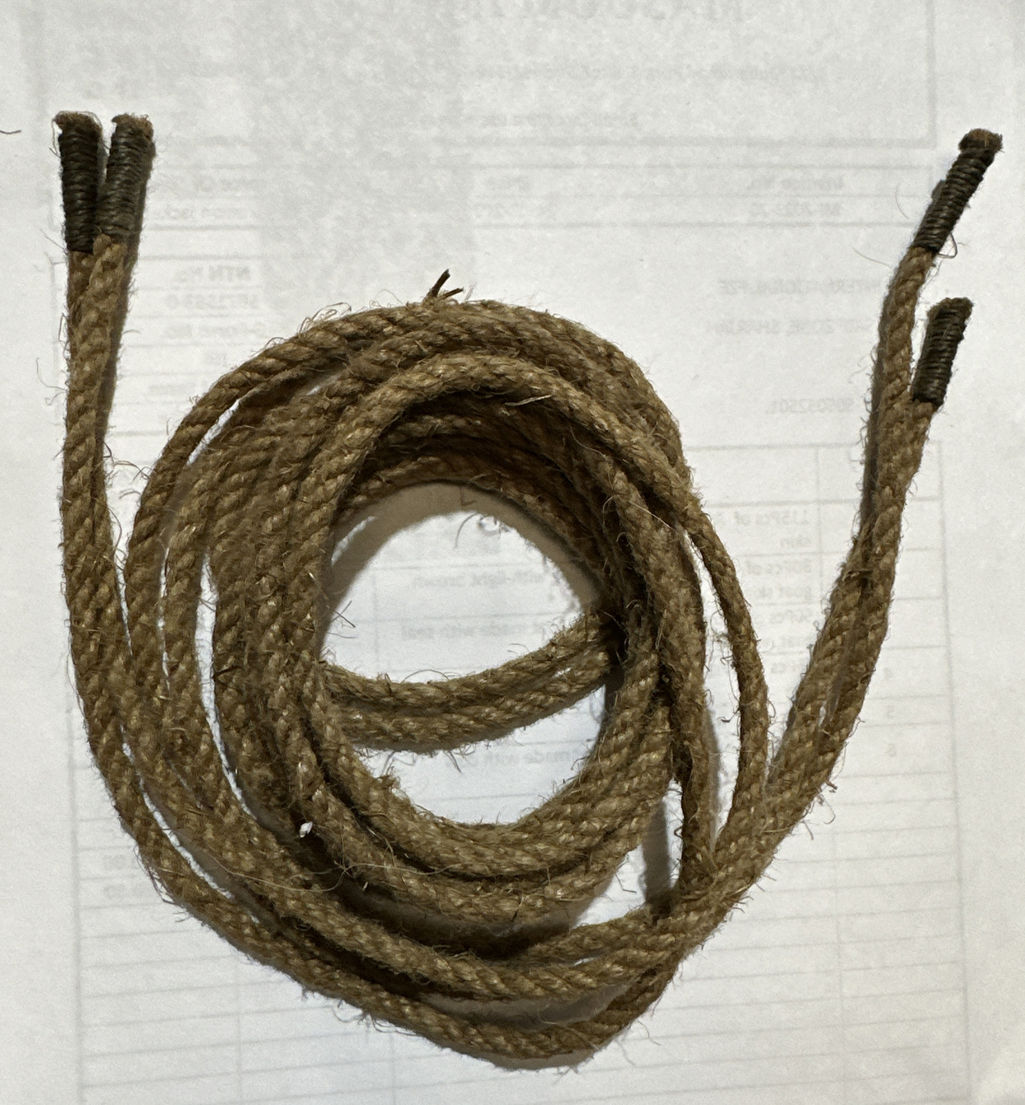 One Pair (2) French Army WWI Tent Ropes for Shelter Half Modele 1897, 1935, 1952 One Pair (2) French Army WWI Tent Ropes for Shelter Half Modele 1897, 1935, 1952