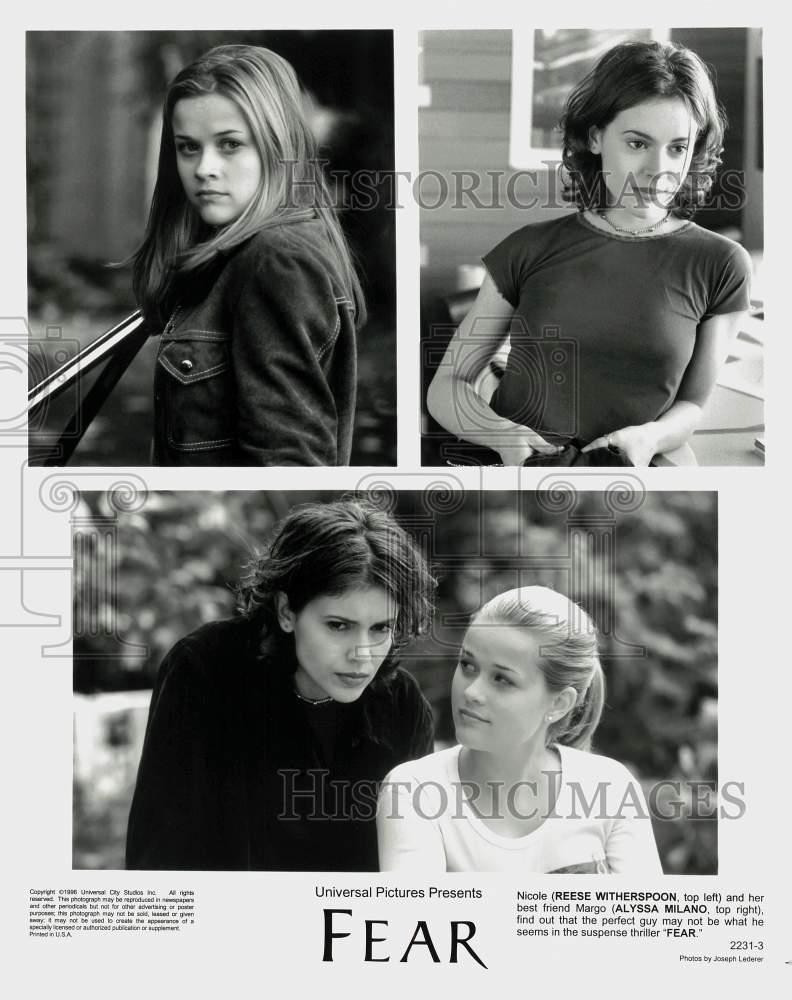 1996 Press Photo Actors Reese Witherspoon and Alyssa Milano in \ 1996 Press Photo Actors Reese Witherspoon and Alyssa Milano in \