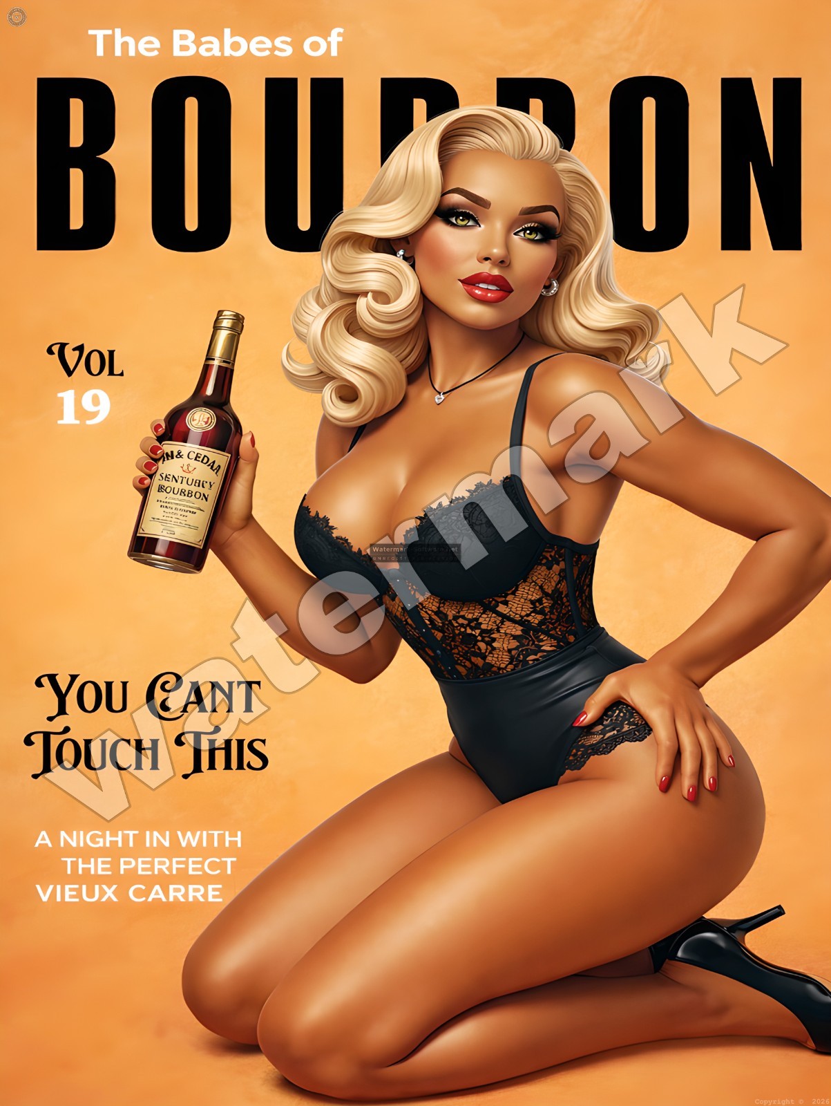 Babes of Bourbon You Can't Touch This  Metal Sign 9