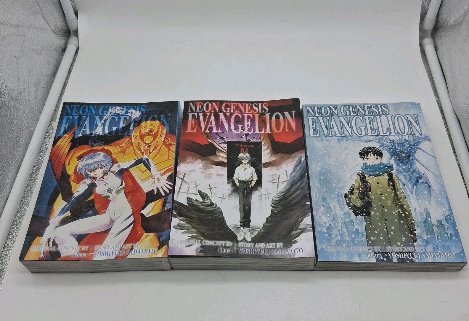 Neon Genesis Evangelion 3-in-1 Manga Lot Volumes 2 4 5 Omnibus English VIZ