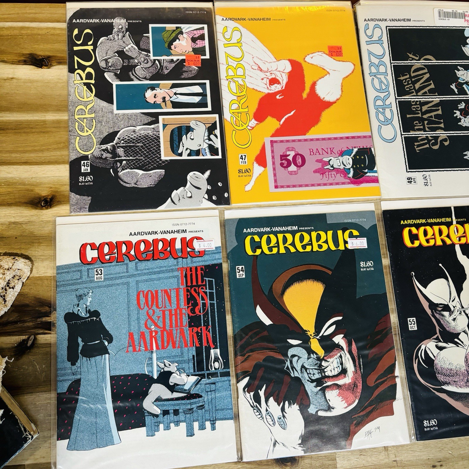 Large Lot of 115 Cerebus Comic Books #46-188 Dave Sim Aardvark Vanaheim Boarded