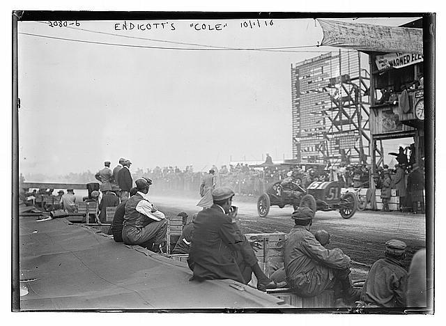 Photo:Endicott NY 1910 Cole Automobile Racing Race Track Spectators