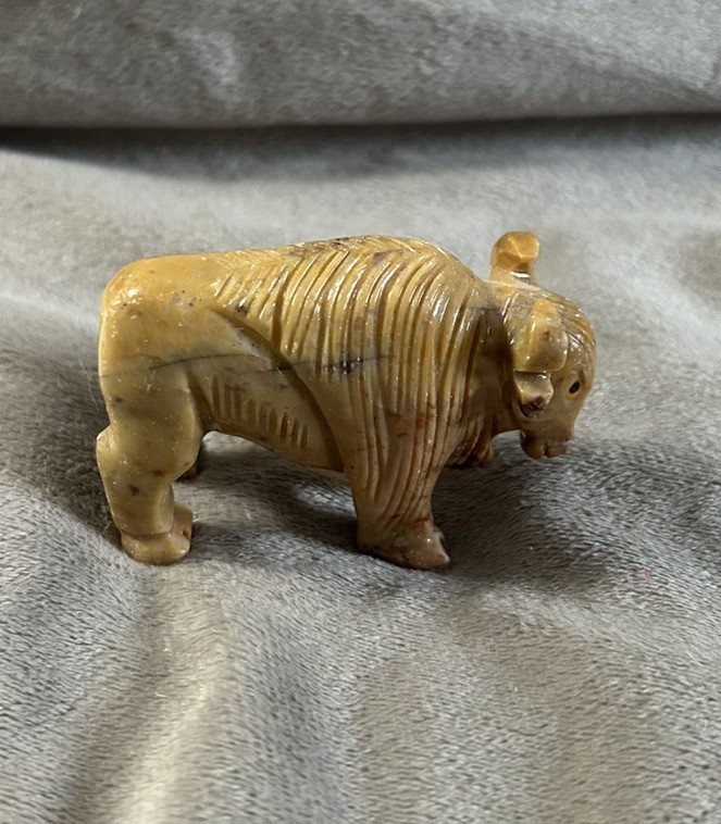 Vintage Soapstone Buffalo Hand Carved Vintage Soapstone Buffalo Hand Carved