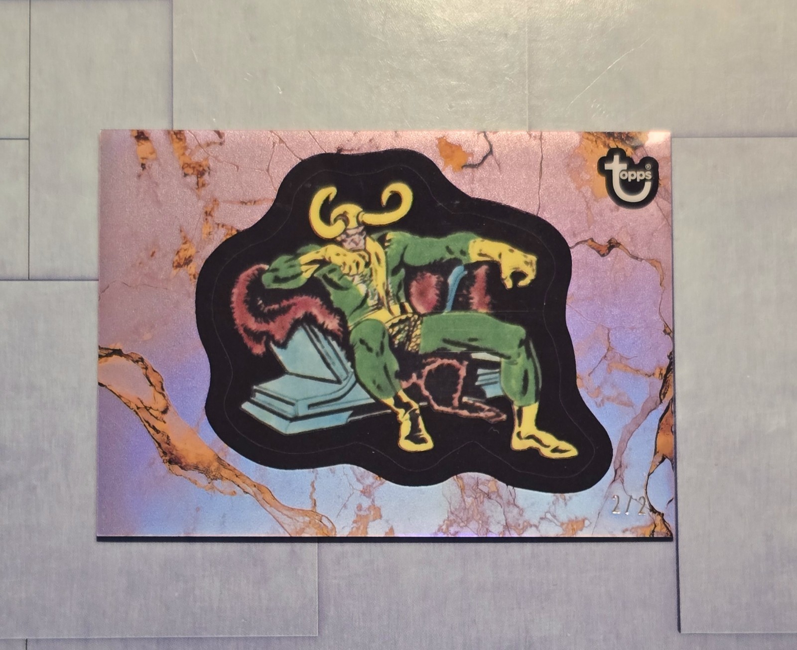 2025 Topps Marvel Comic Book Heroes LOKI Rose Gold 2/2 OMEGA 1976