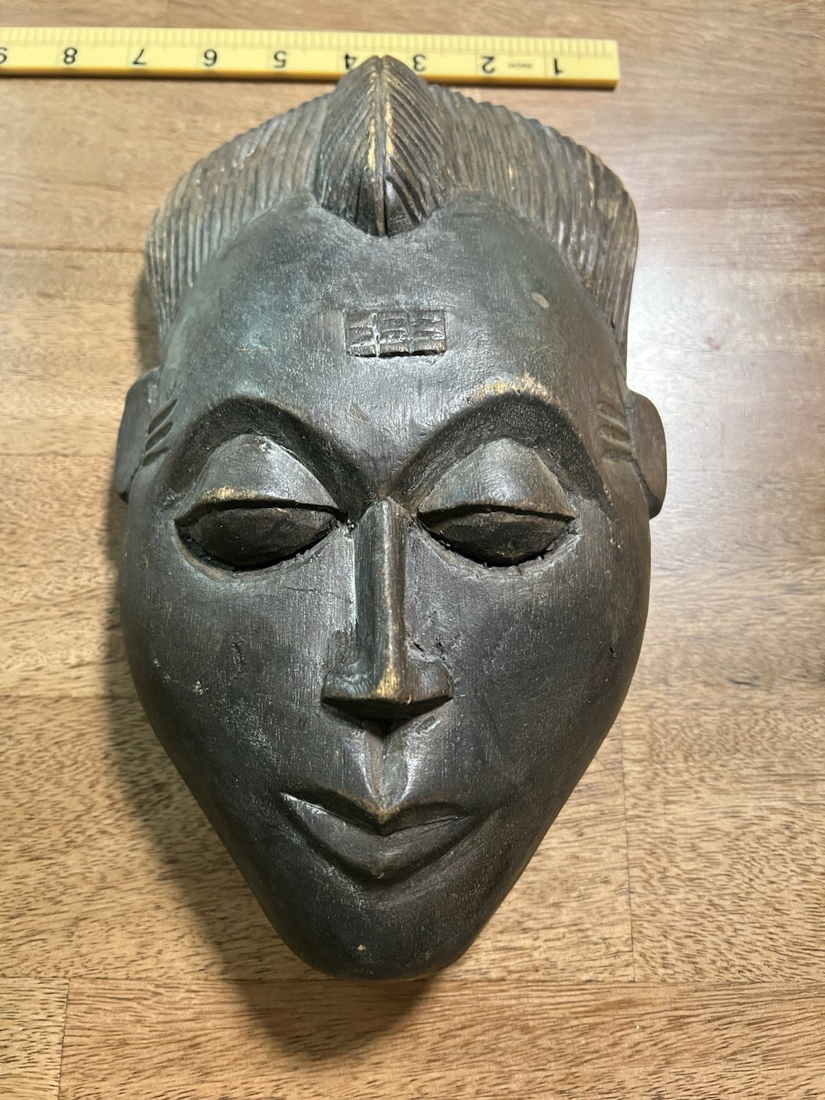 Vintage African Baule Hand Carved Wood Mask Mblo Portrait Wall Art 11” Vintage African Baule Hand Carved Wood Mask Mblo Portrait Wall Art 11”