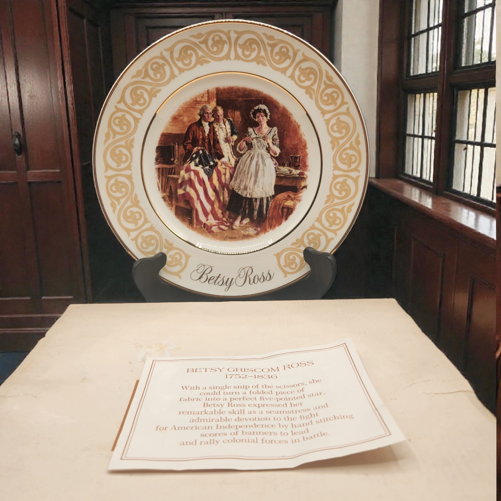1973 Wedgewood For Avon Betsy Ross Commemorative Plate In Original Box 1973 Wedgewood For Avon Betsy Ross Commemorative Plate In Original Box