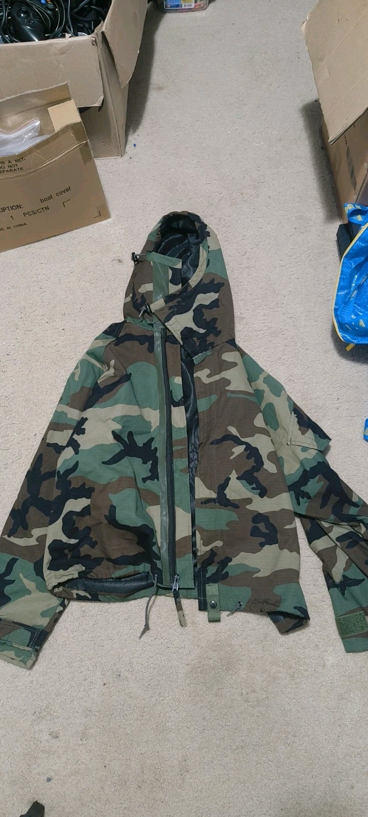 USGI Chemical Protective NFR Overgarment MOPP Gear M81 Woodland Medium Regular 