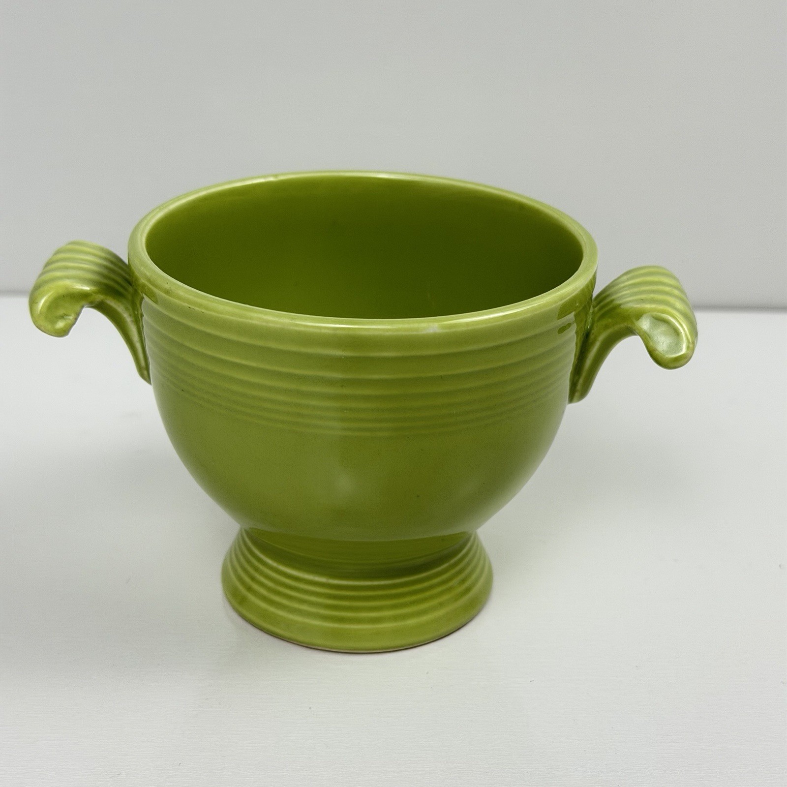 Vintage Fiesta Chartreuse Open Sugar Bowl 1950s Homer Laughlin Fiestaware