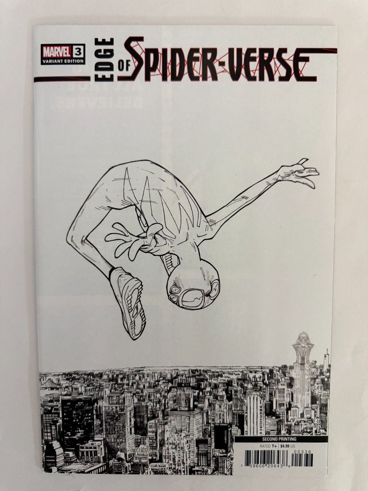 Edge of Spider-Verse #3 2nd Print  1:25 Ramos Sketch Variant 2023 NM