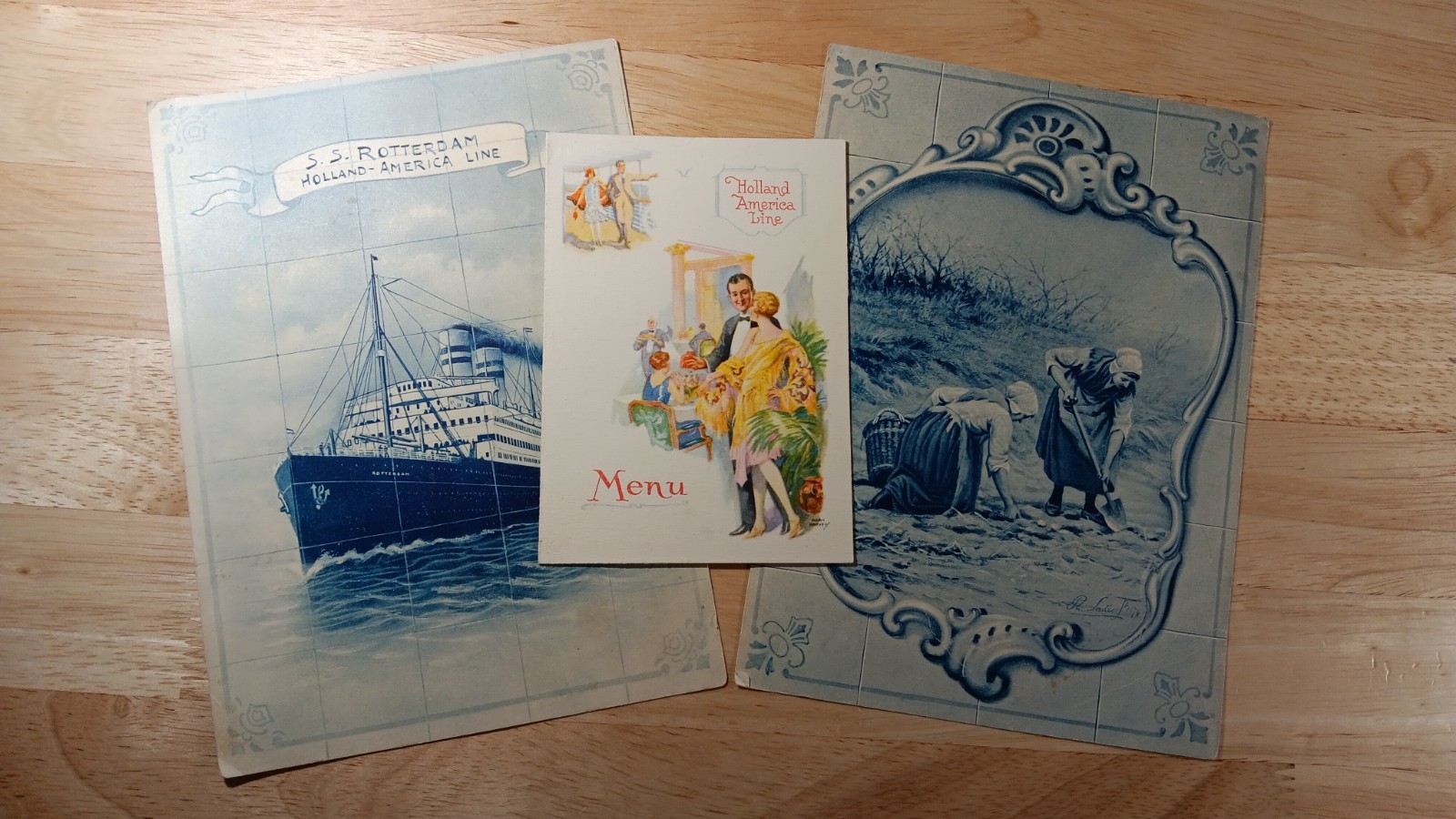 1911 & 1930 HOLLAND AMERICAN LINE MENU PRGORAM SS ROTTERDAM AMSTERDAM 1911 & 1930 HOLLAND AMERICAN LINE MENU PRGORAM SS ROTTERDAM AMSTERDAM