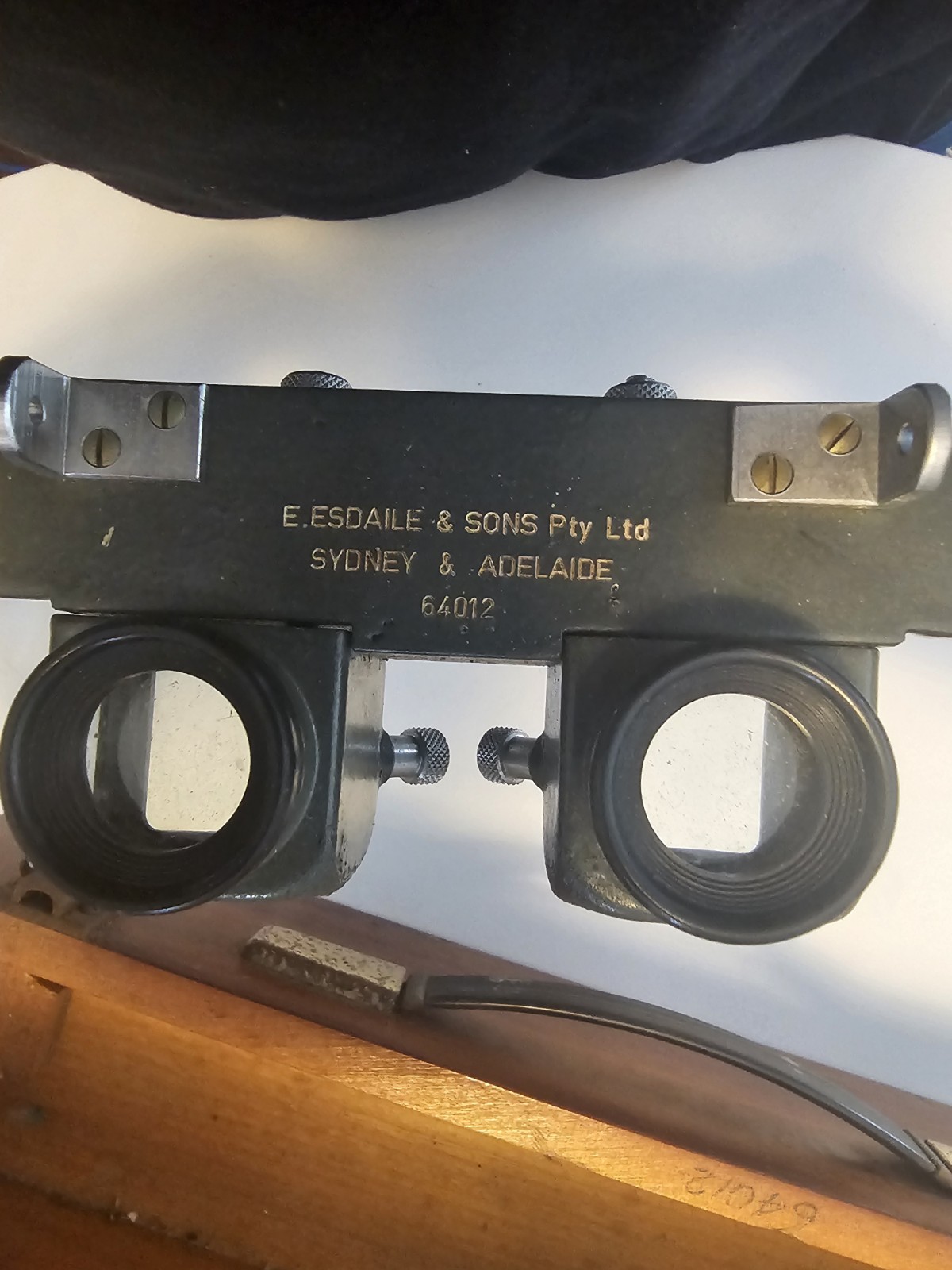 Rare Australian E Esdaile & Sons Model 74 Mirror Stereoscope Surveying Case