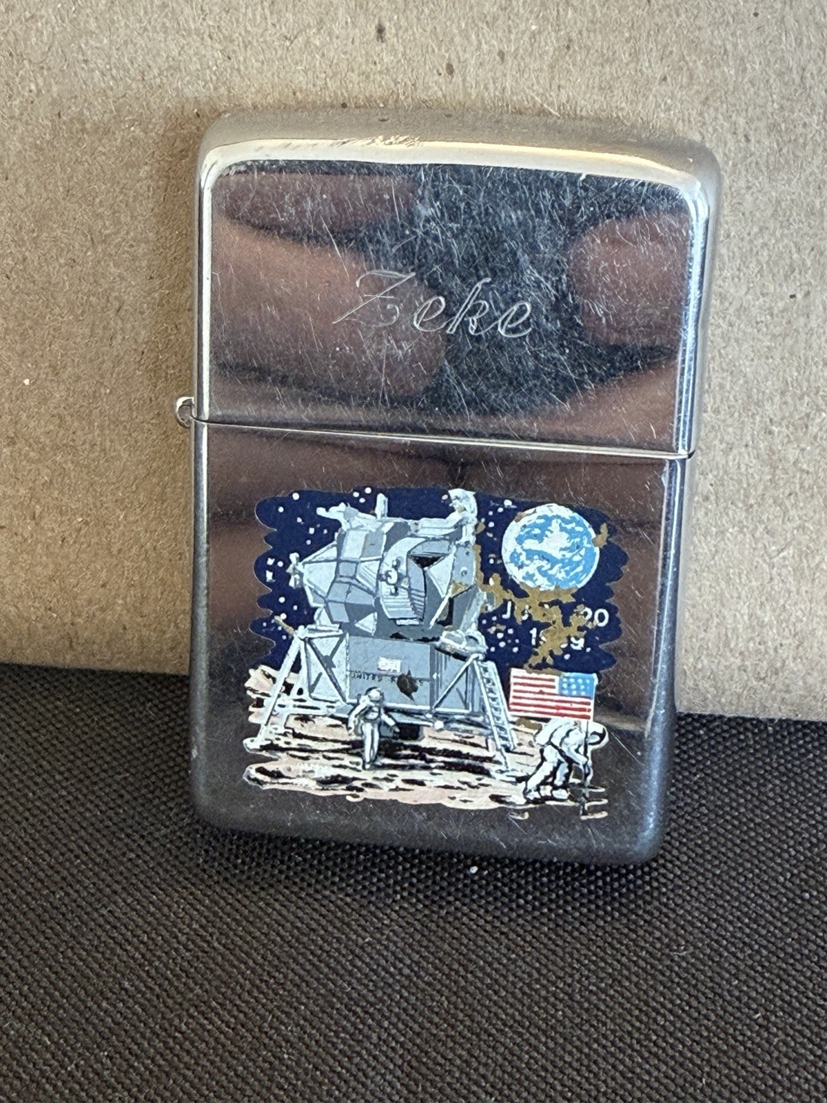 Vintage 1969 Zippo Lighter Apollo 11 Moon Landing