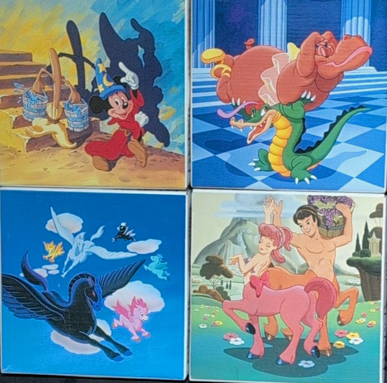 Vintage 1990 Disney Fantasia 50th Anniversary Collector Plates Set Of 4 New Vintage 1990 Disney Fantasia 50th Anniversary Collector Plates Set Of 4 New