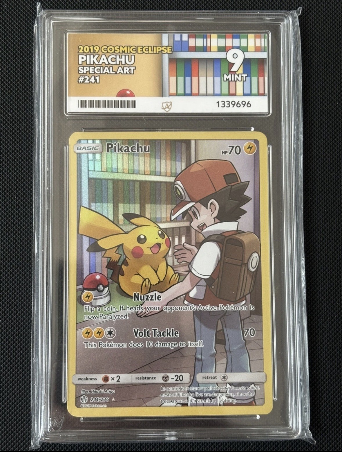 Pokémon Card Cosmic Eclipse Pikachu 241 Special Illustration Secret Rare ACE 9