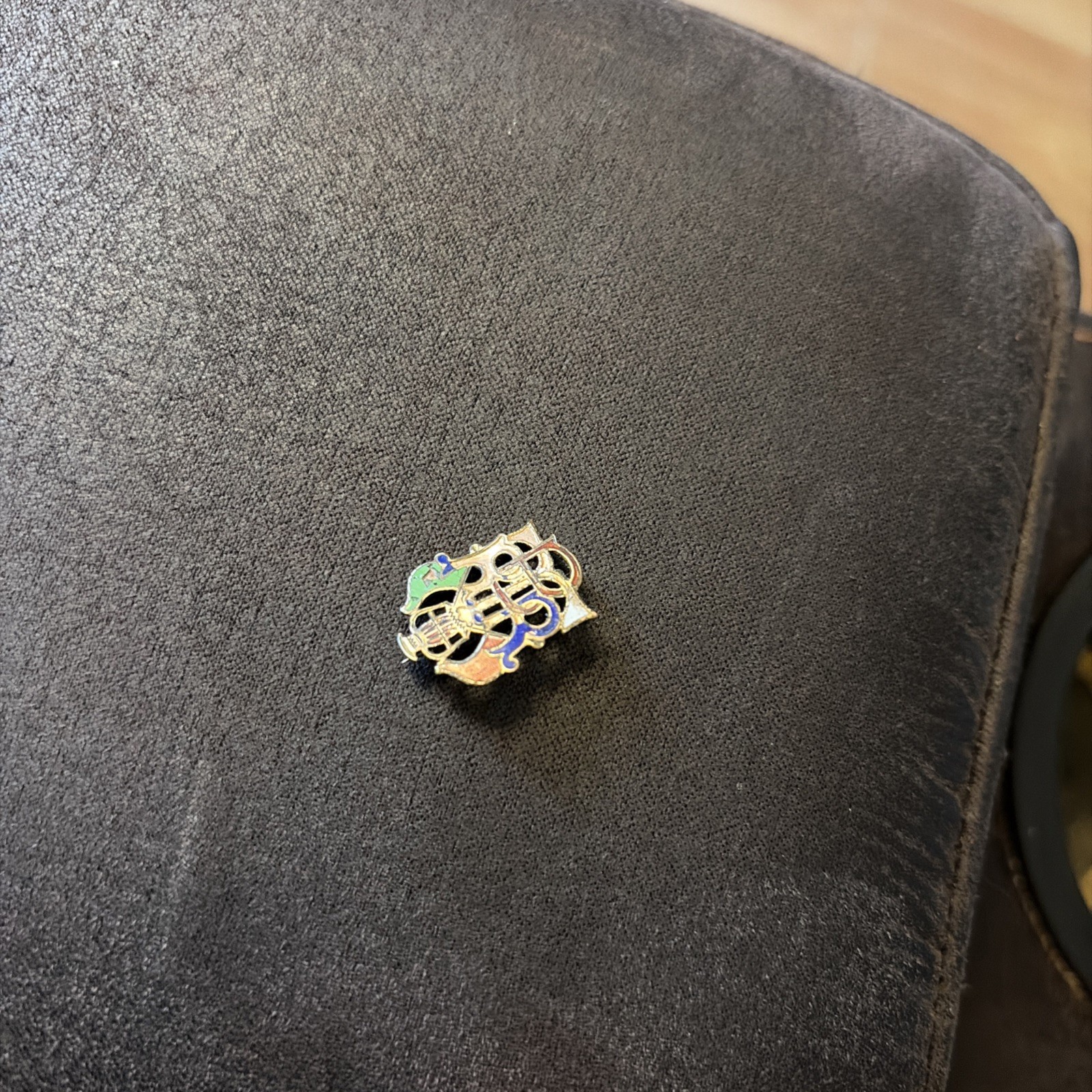 Antique 19th Century Gold Filled Brotherhood Of Railroad & Trainman Enameled Pin
