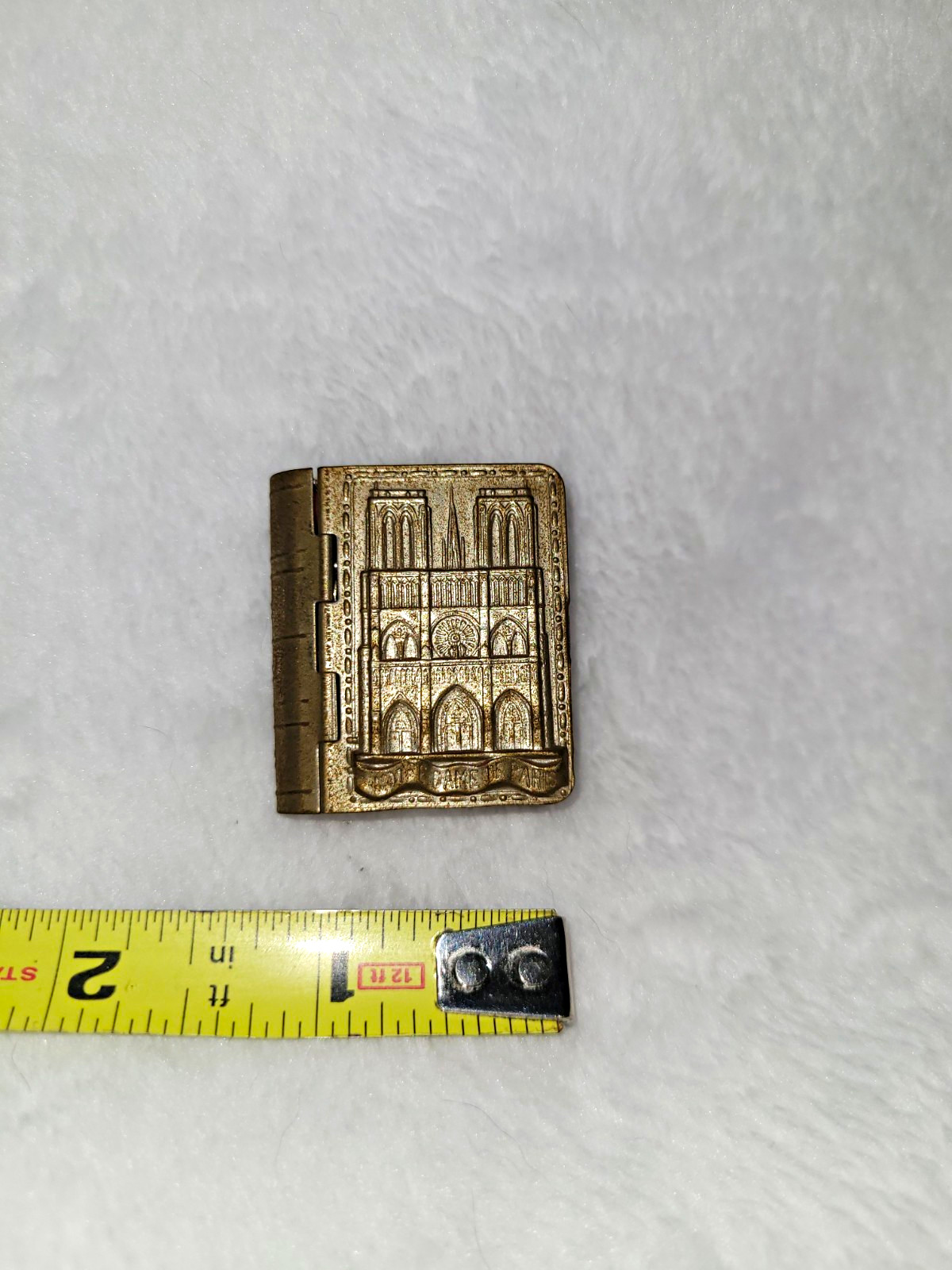Vintage Notre Dame de Paris Miniature Book Locket Charm Vintage Notre Dame de Paris Miniature Book Locket Charm